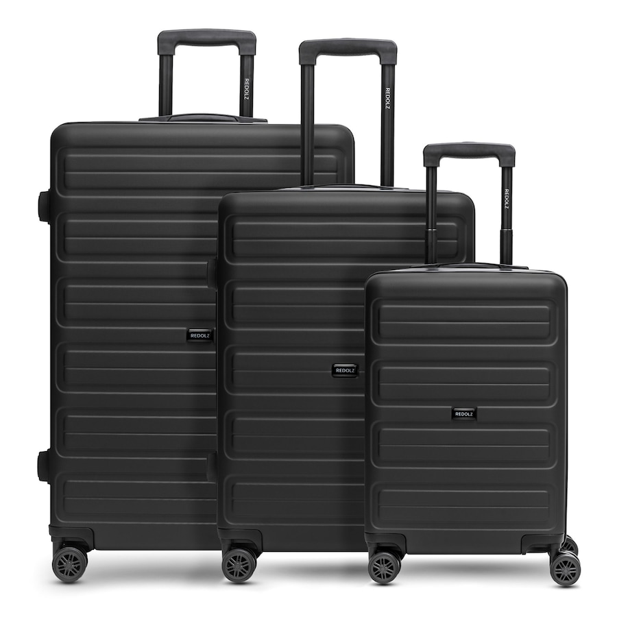 Redolz Essentials 08 3-SET 4 Rollen Kofferset 3-teilig black 2 Schwarz Herren