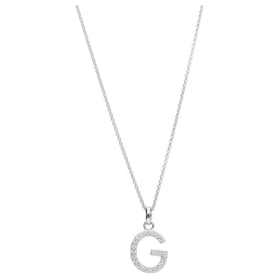 Smart Jewel Kette Buchstabe G mit Zirkonia Steine, Silber 925 45 cm Damen