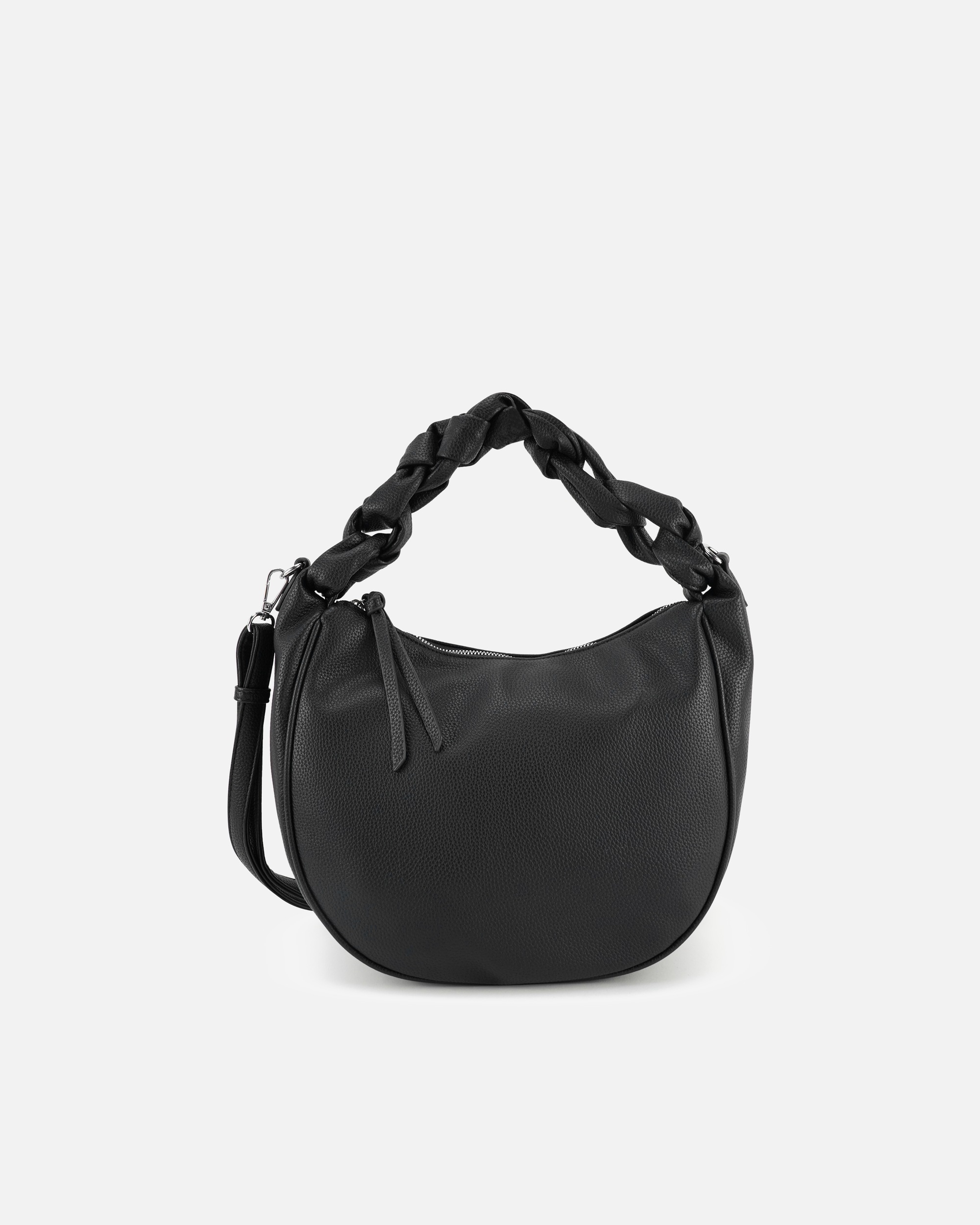 Umhängetasche für Unisex HARPA Schultertasche CINCI mit geflochtenem Henkel schwarz