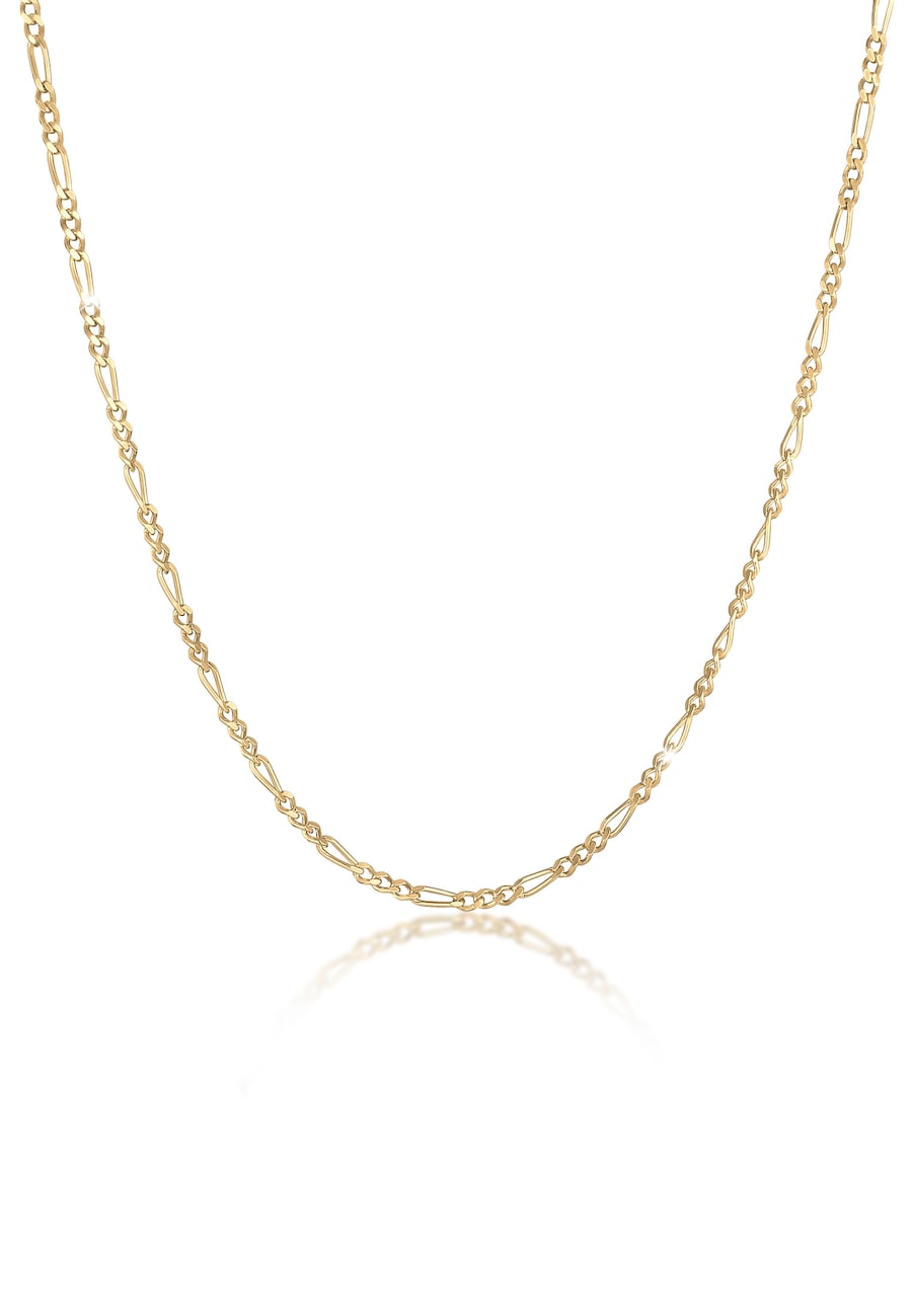 KUZZOI Männer Figarokette Massiv Oxidiert 925 Silber 50 Herren