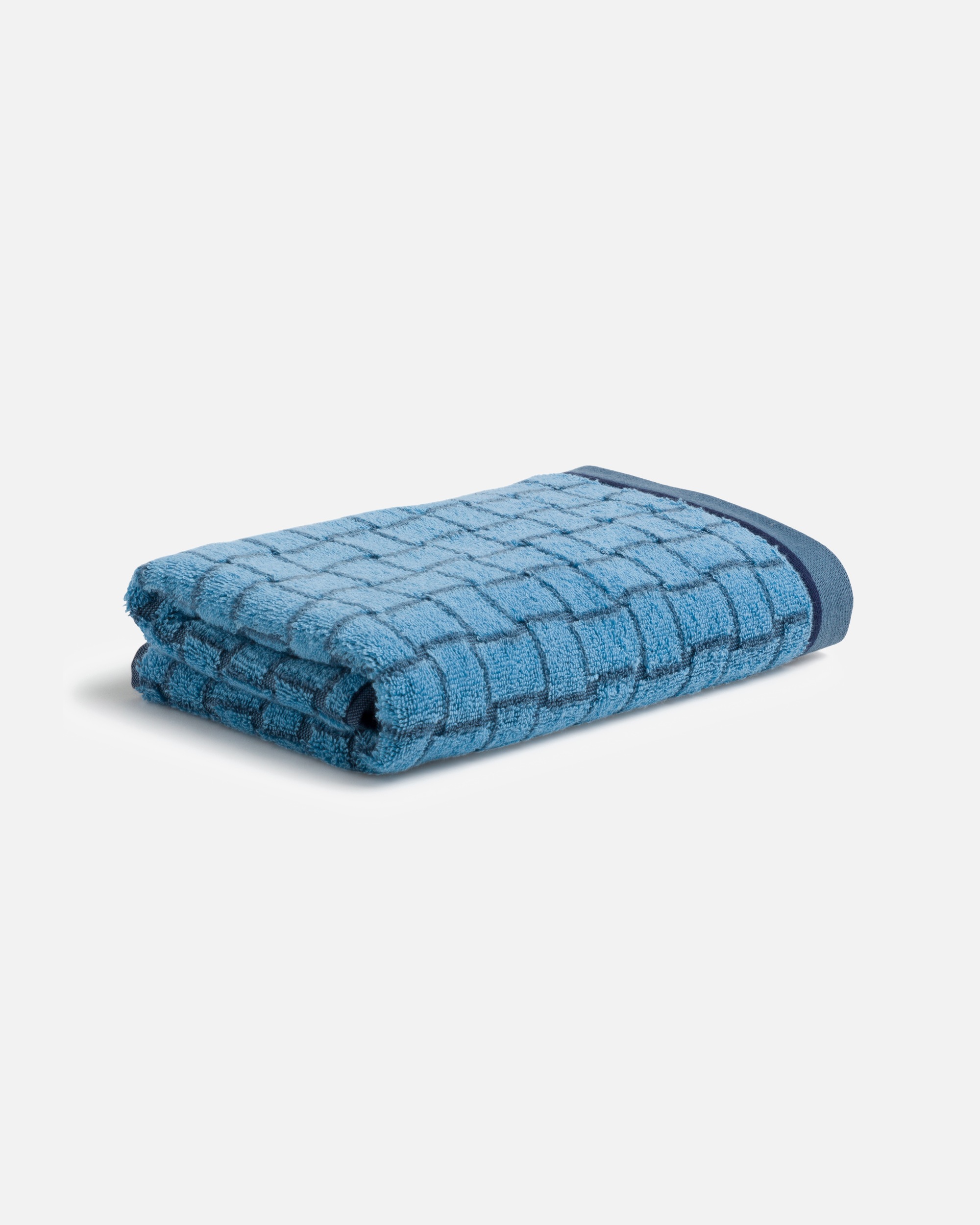 Handtuch für Unisex Möve Handtuch Geometric Shapes steel blue