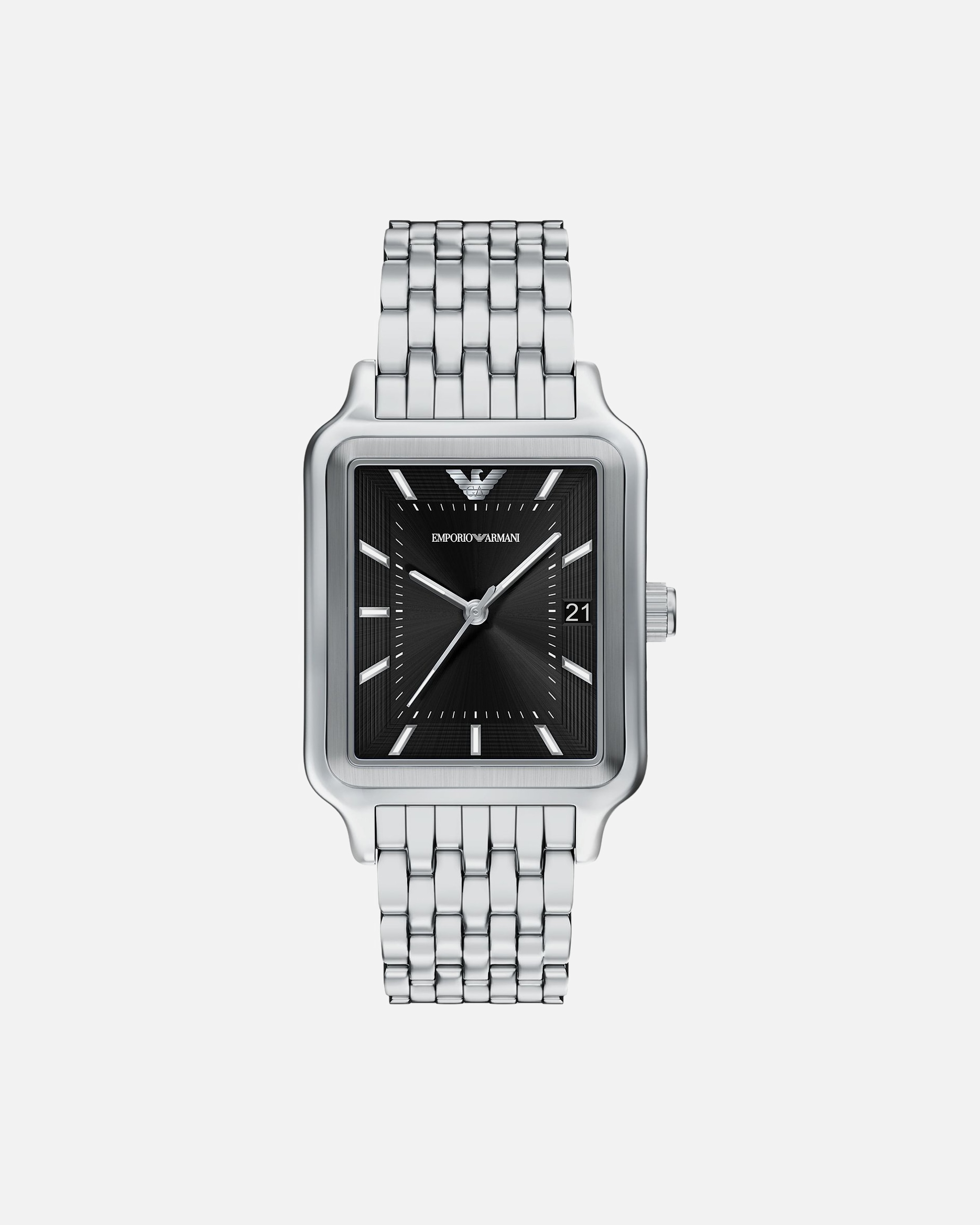 Uhr für Männlich Emporio Armani Herrenuhr Edelstahl schwarz, silber