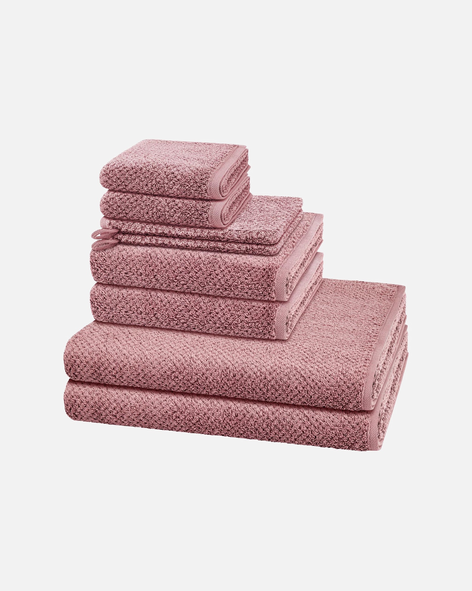 Handtuch für Unisex Cawö Handtuch-Set Pure (8-teilig) Vintage rose