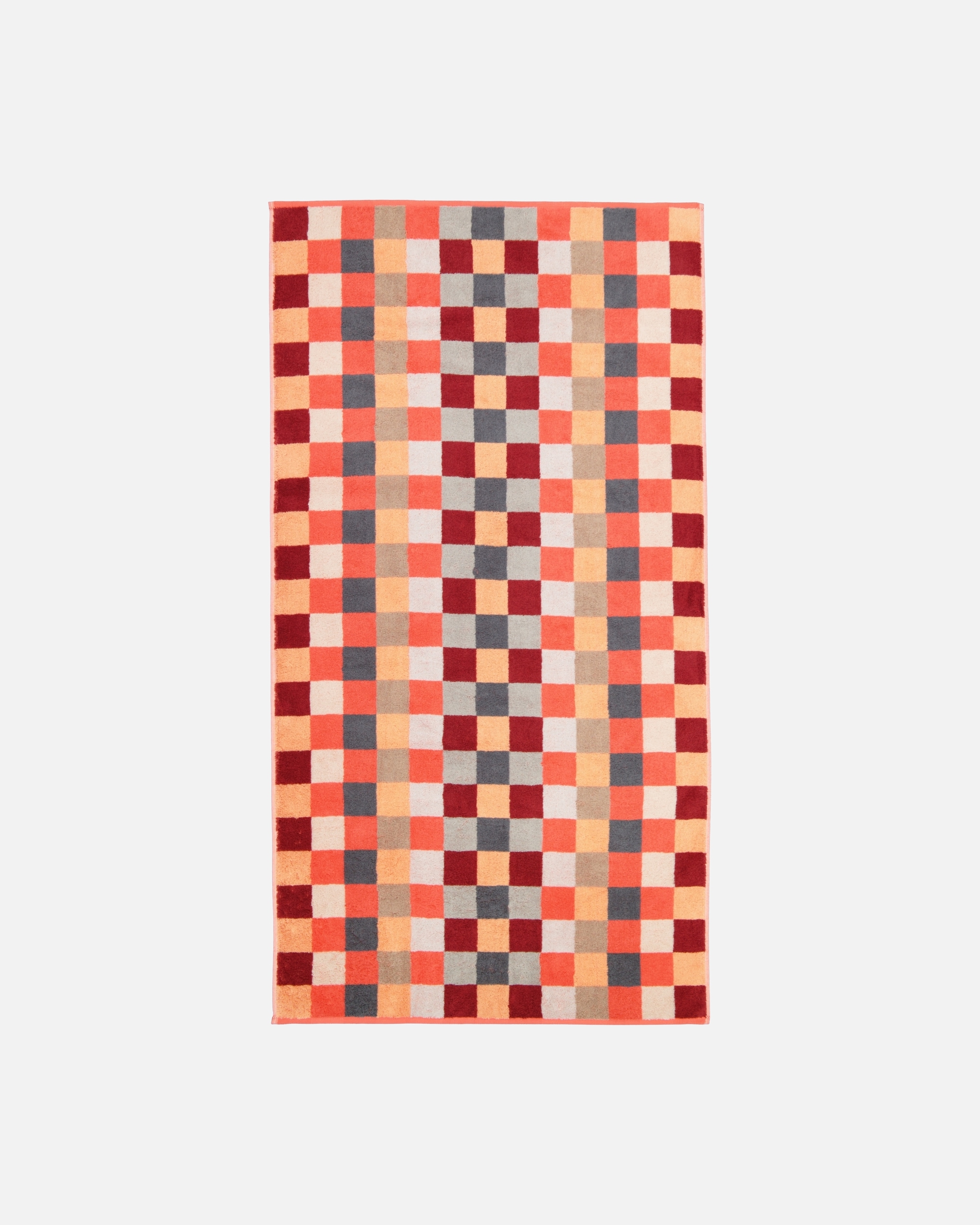 Handtuch für Unisex Cawö Cawö Handtücher Unique Karo 942 koralle - 22 Duschtuch 70x140 cm