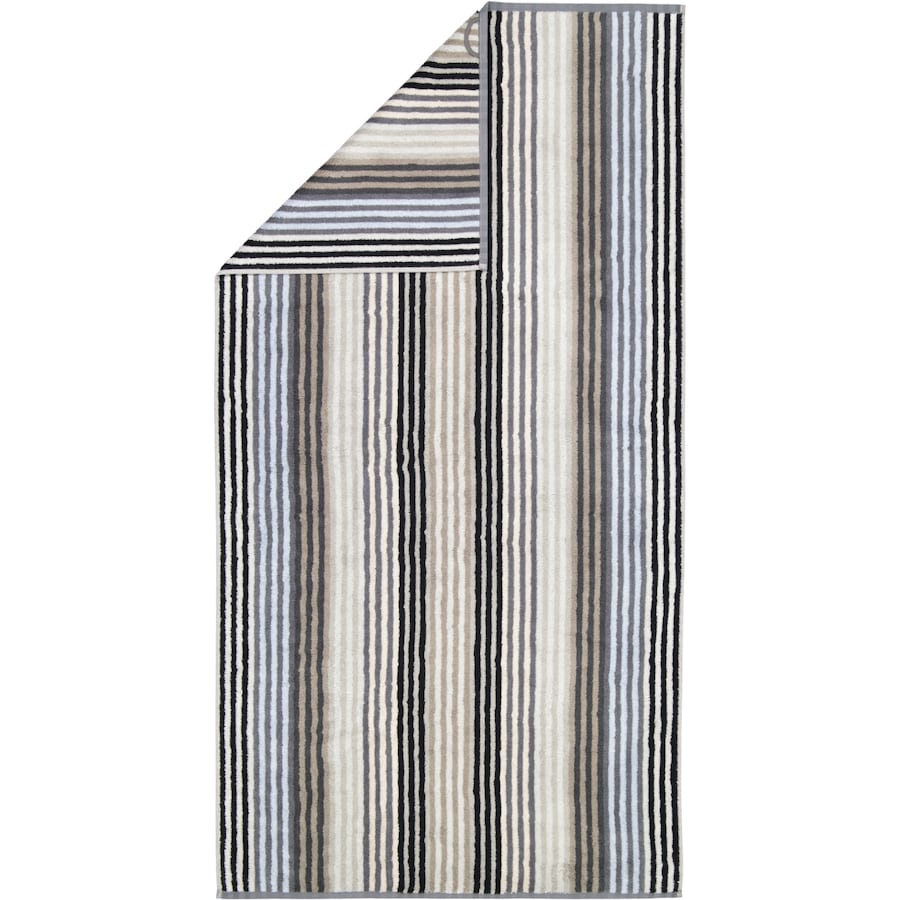 Cawö Handtücher Unique Streifen 944 anthrazit - 77 Duschtuch 70x140 cm Grau