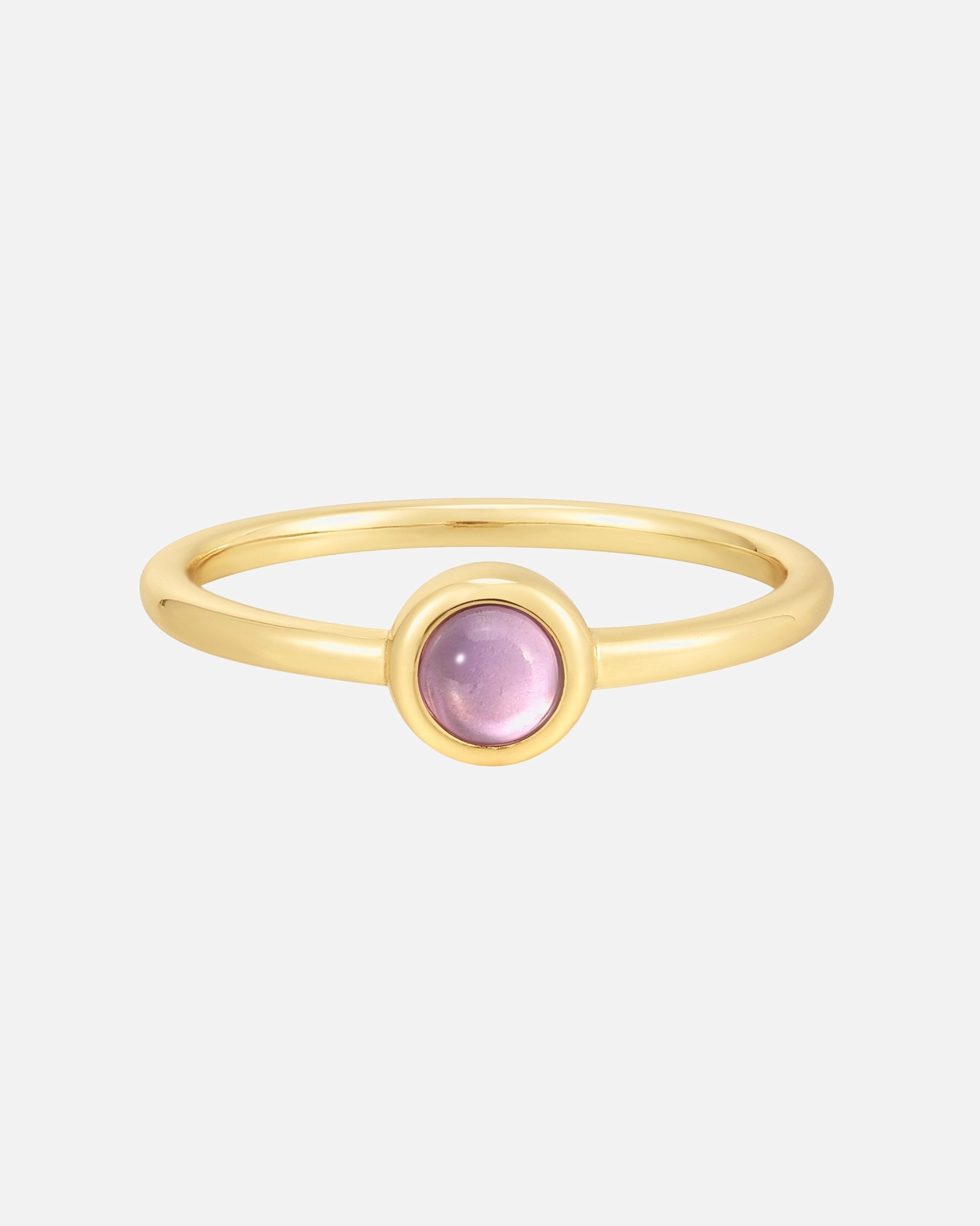 Ring für Weiblich Glanzstücke München Ring aus Sterling Silber in Gelbgold mit Amethyst 48