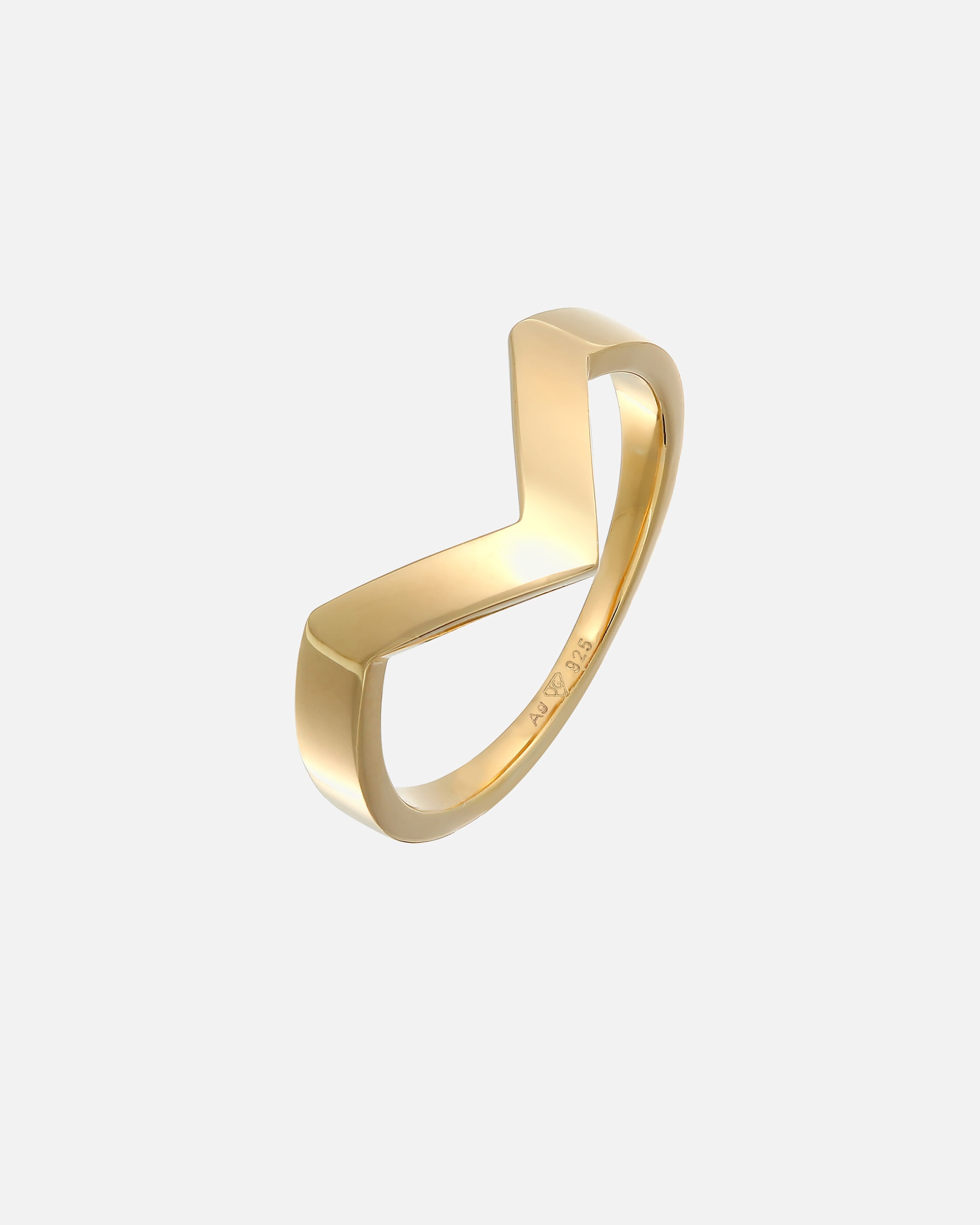 Ring für Weiblich Elli PREMIUM Elli PREMIUM Ring V-Form Basic Unisex 925 Silber rhodiniert 54