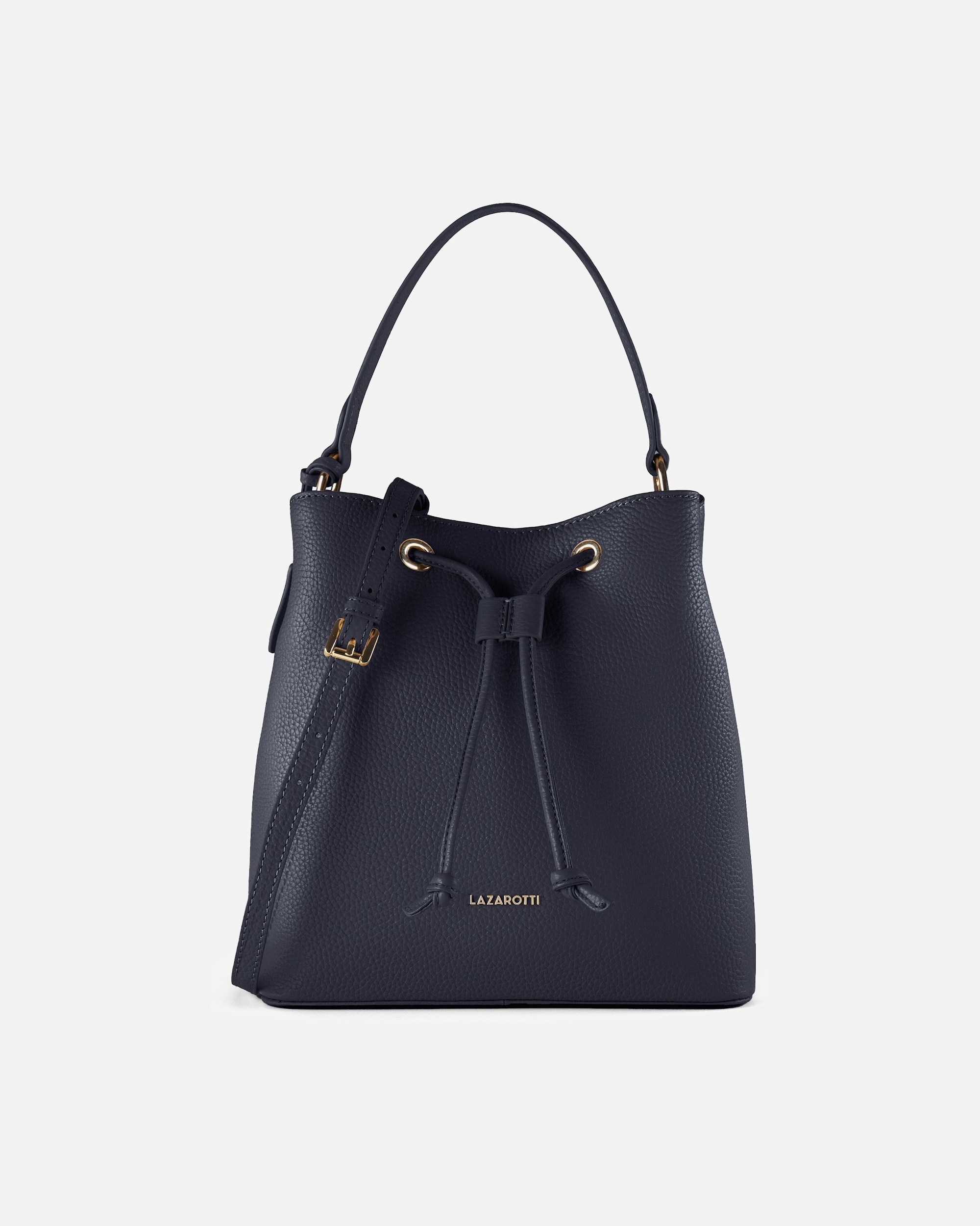 Tasche für Weiblich Lazarotti Bologna Leather Beuteltasche navy