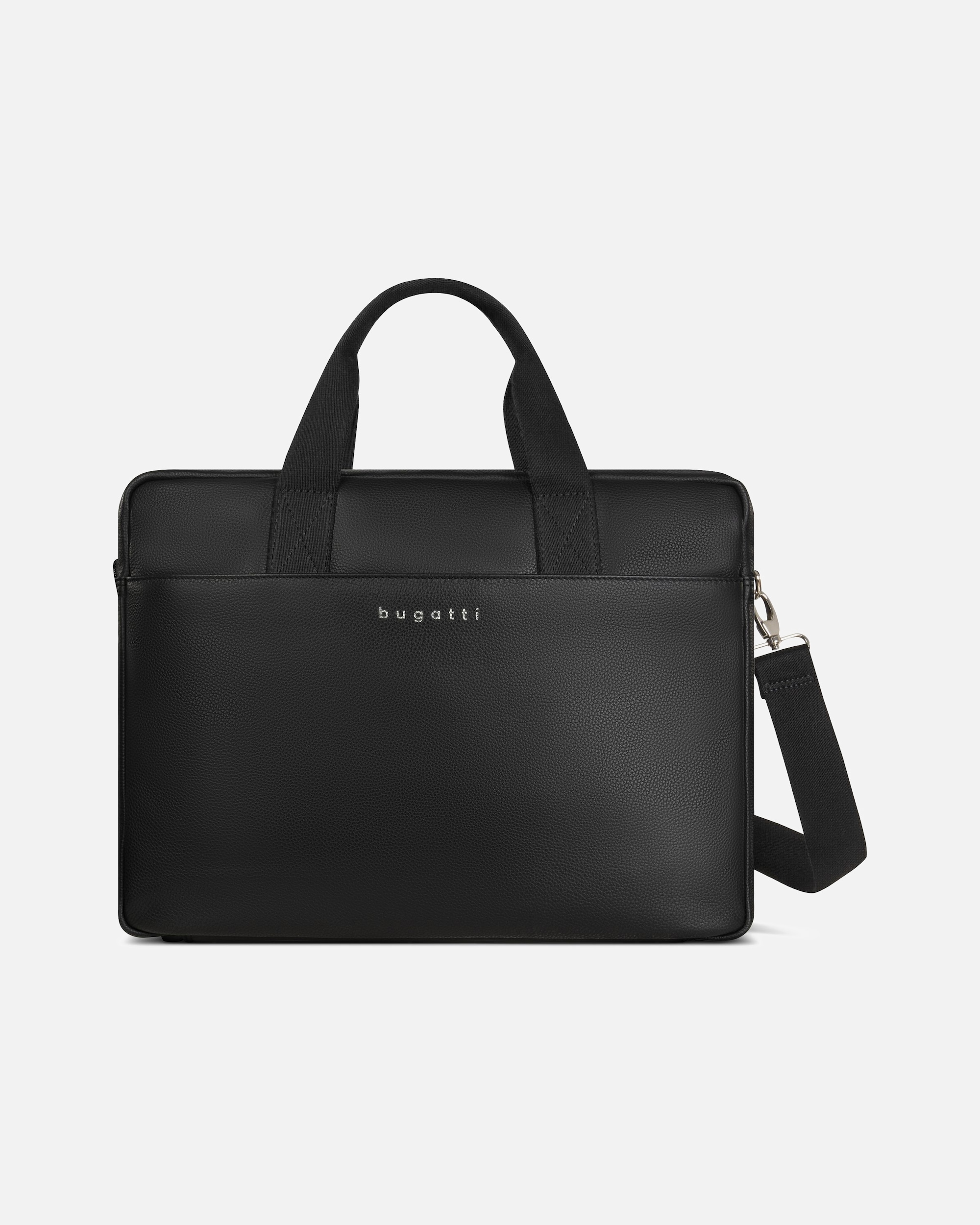 Laptoptasche für Männlich Bugatti Valencia Aktentasche Leder 40 cm Laptopfach black