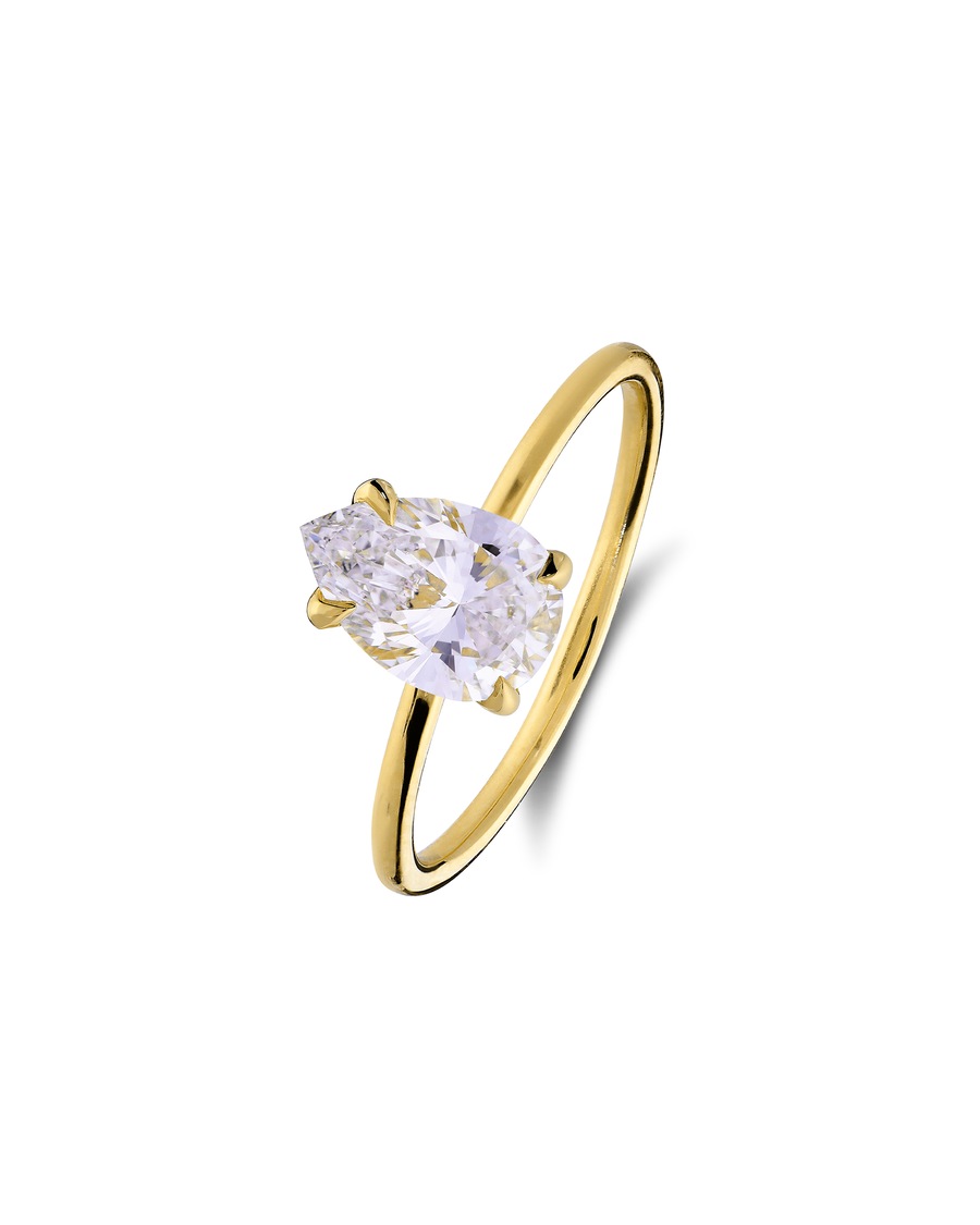 Lucardi Ring - 585 Gold 53mm Damen