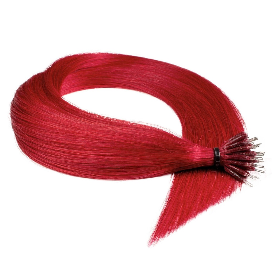 hair2heart Nanoring Extensions Premium Echthaar #0/44 Rot-Intensiv 0,8g 50cm Pink Damen