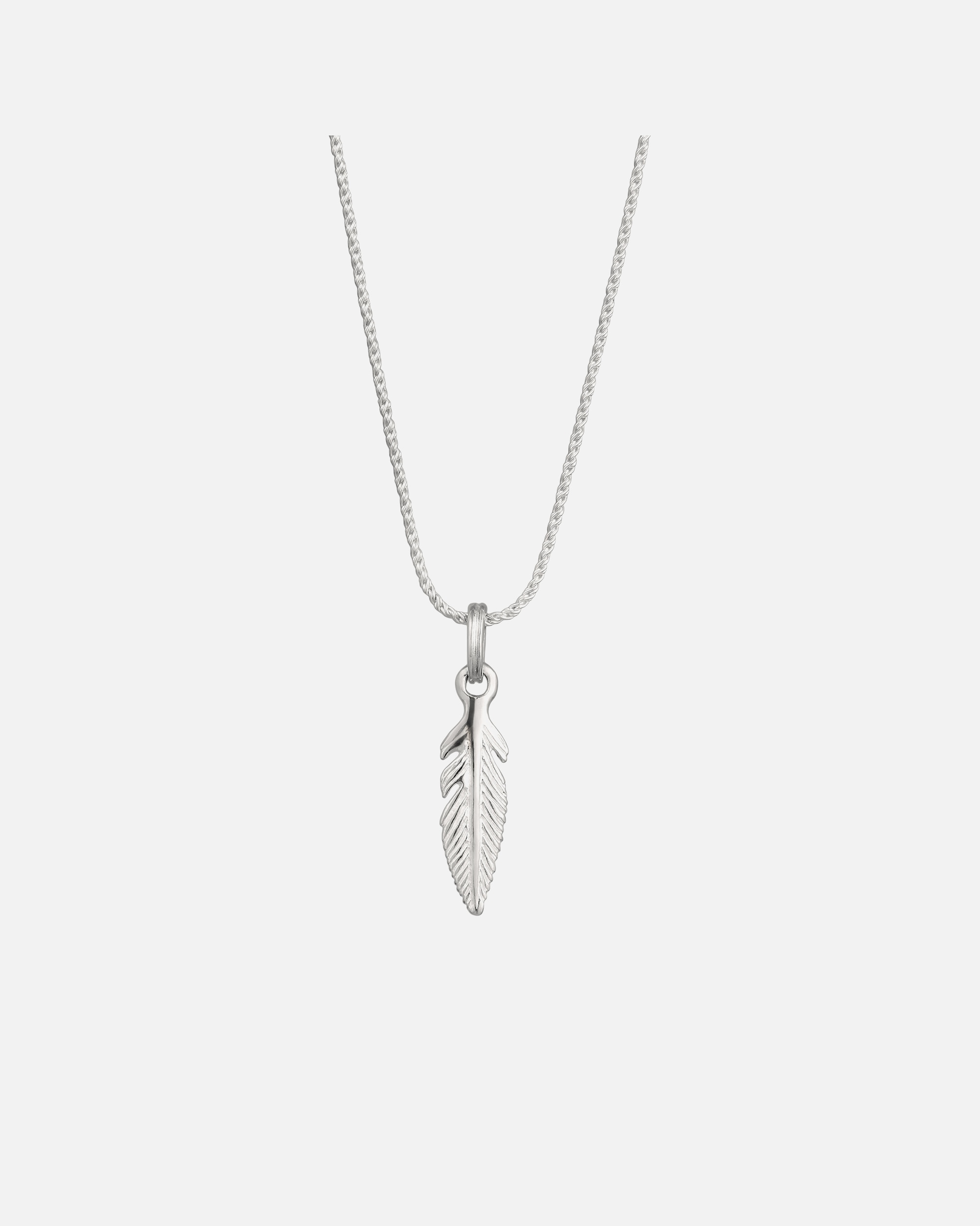 Halskette für Männlich KUZZOI Anhänger Feder 925 Sterling Silber 50