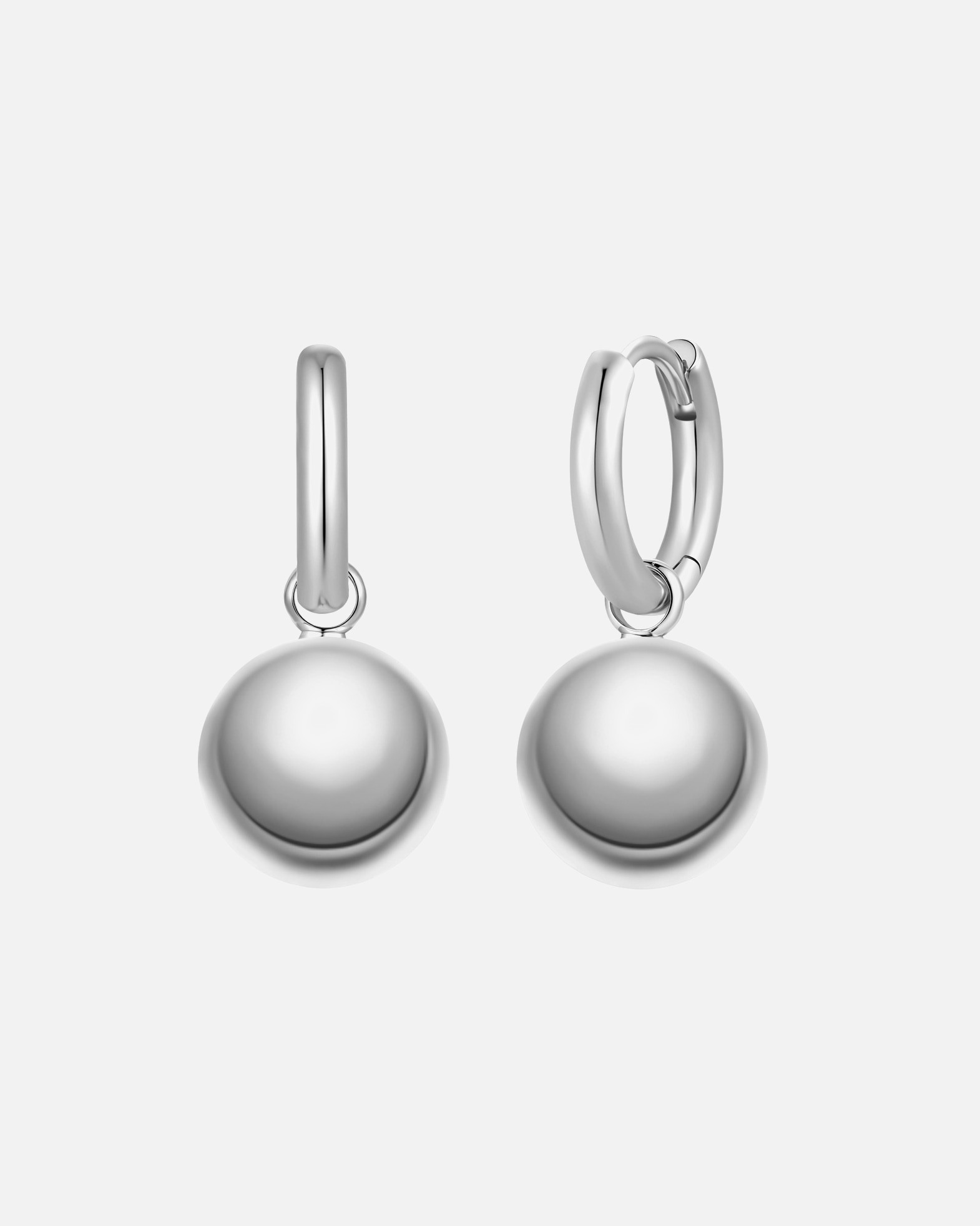 Creolen für Weiblich Lulu & Jane Creolen aus Metall-Legierung in Silber 26,6 mm