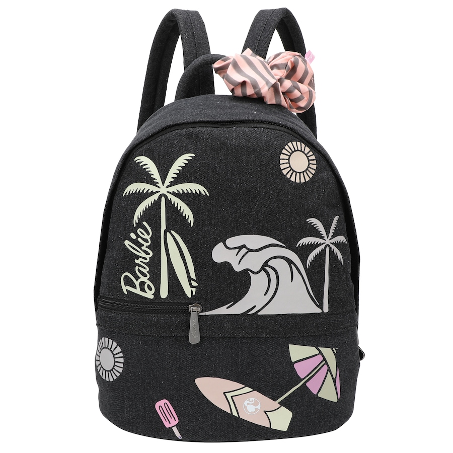 Fritzi aus Preußen Rucksack Backpack Malibu Barbie mit dekorativem Barbie-Print schwarz Schwarz Damen