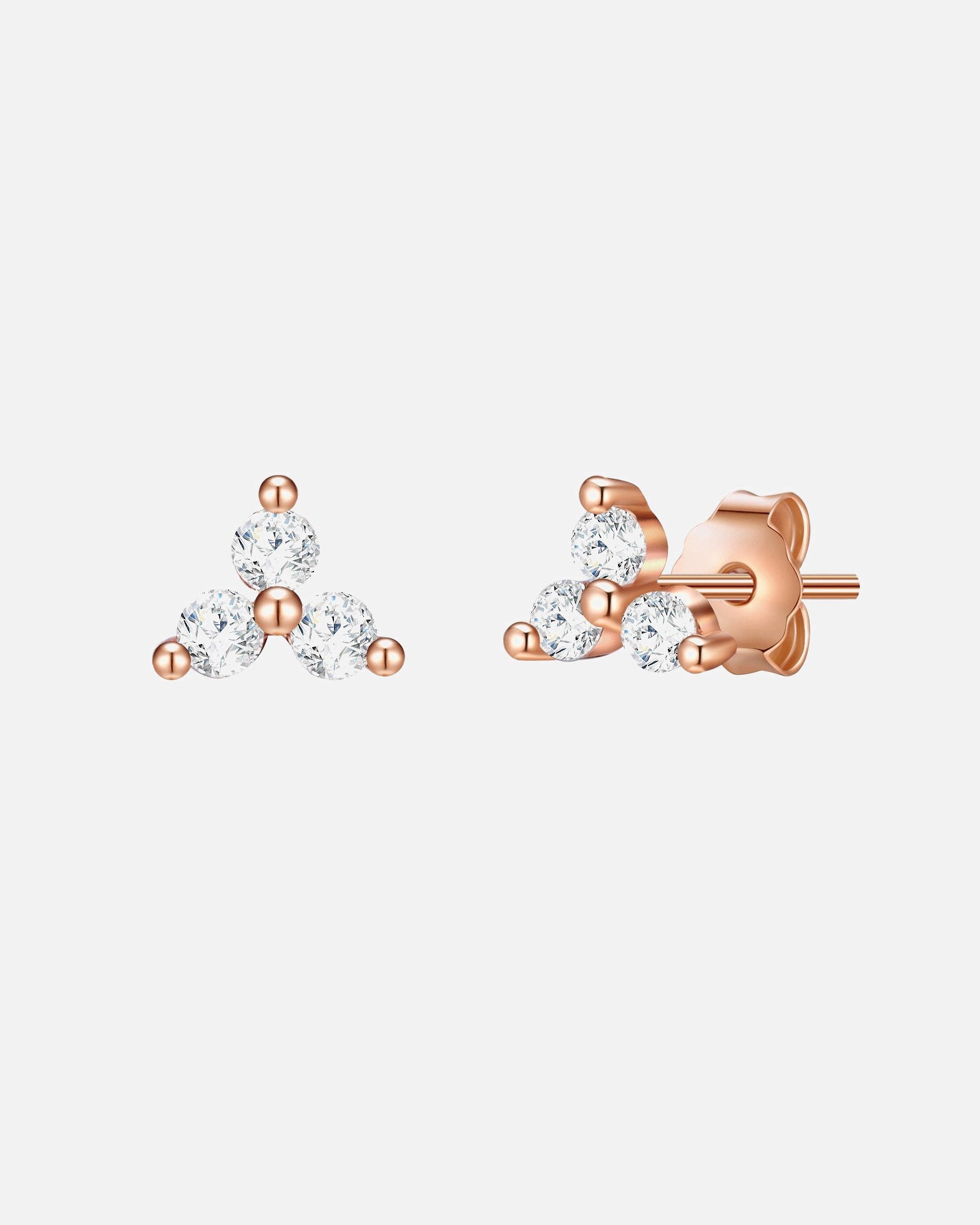 Ohrringe für Weiblich Glanzstücke München Ohrstecker Sterling Silber Zirkonia in Gelbgold 4,4 mm