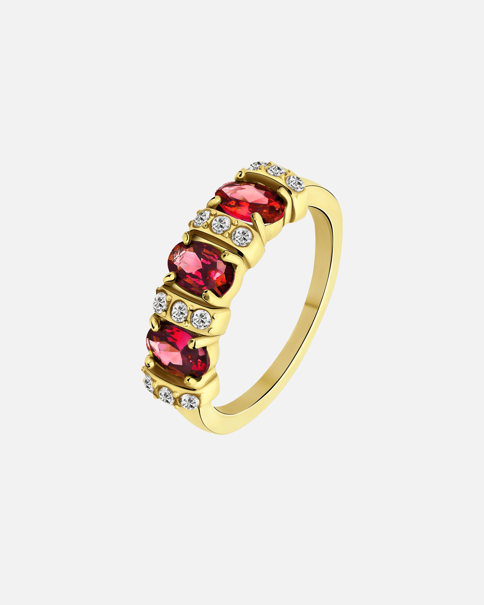 Ring für Weiblich Lucardi Ringe Stahl Rot - 63mm