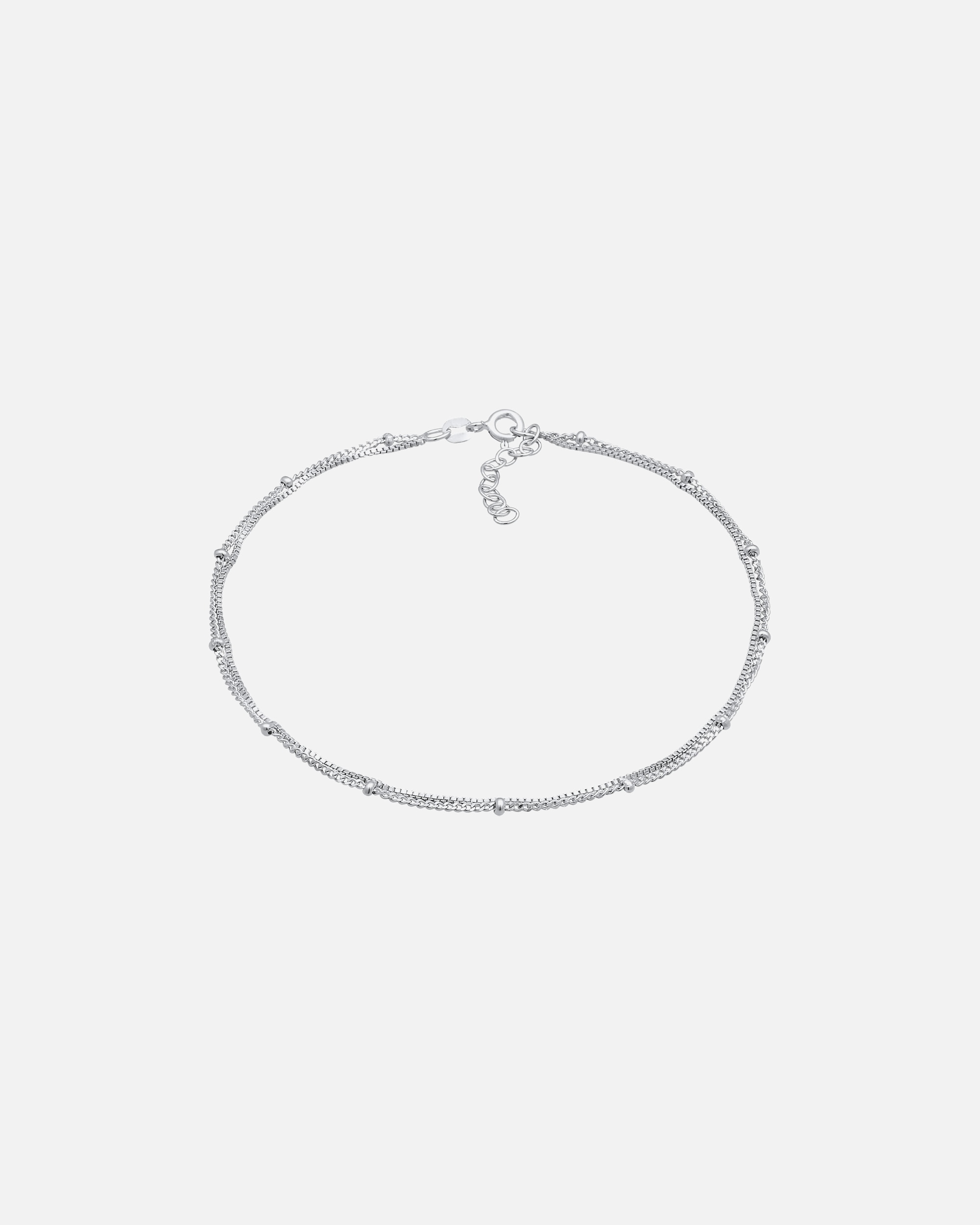 Schmuck für Weiblich Elli Kugel Gliederkette Layer Look 925 Silber silberfarben