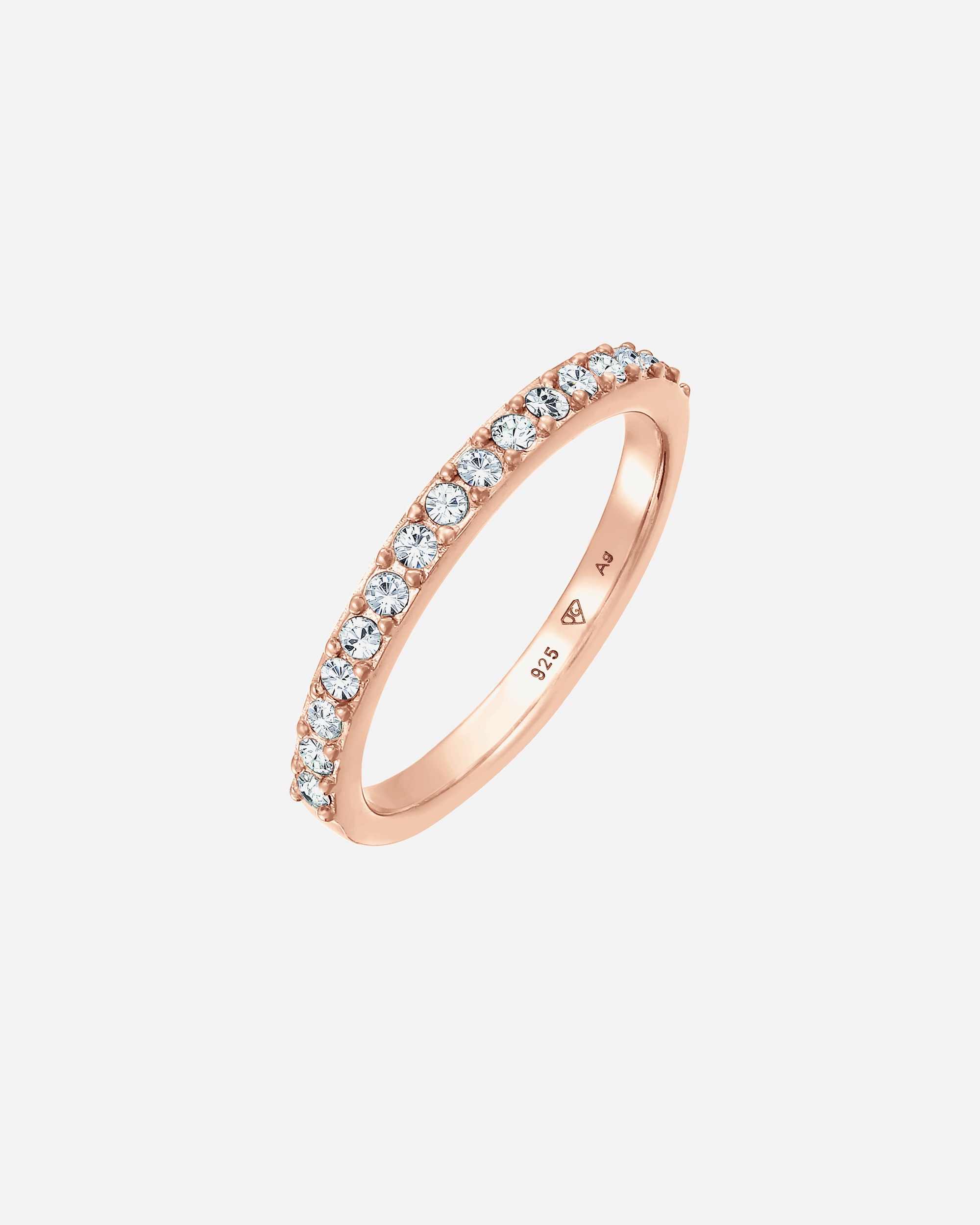 Ring für Weiblich Elli Memoire Bandring 925 Silber, mit Kristallen von Swarovski® 56