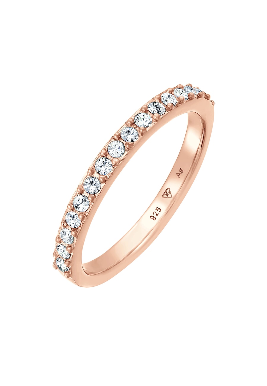 Elli Memoire Bandring 925 Silber, mit Kristallen von Swarovski 56 Damen