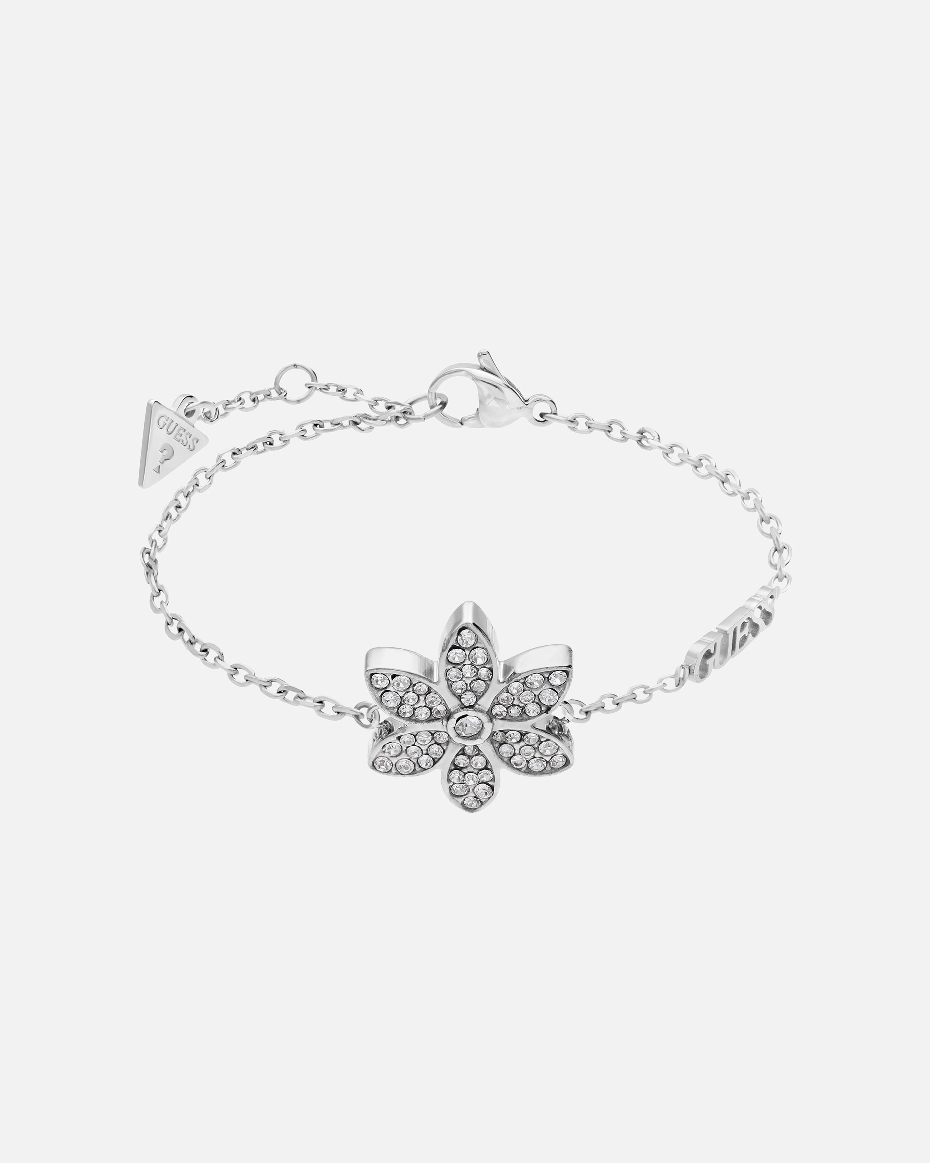 Armband für Weiblich Guess Armband Stahl Silberfarbig weißer Lotus Armband Stahl Silberfarbig weißer Lotus