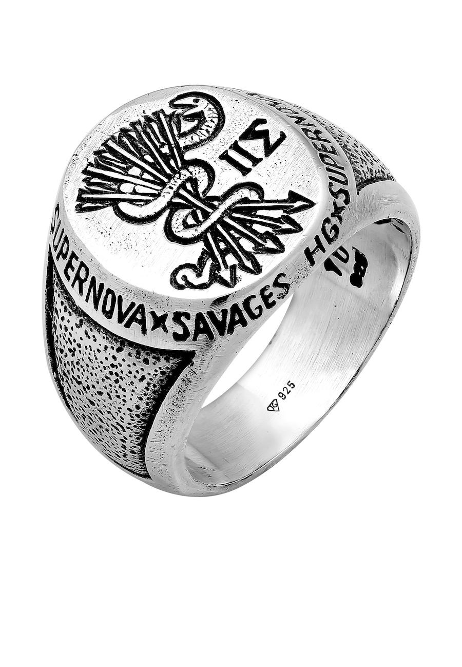Haze & Glory Siegelring - Savage 925 Silber 60 Herren