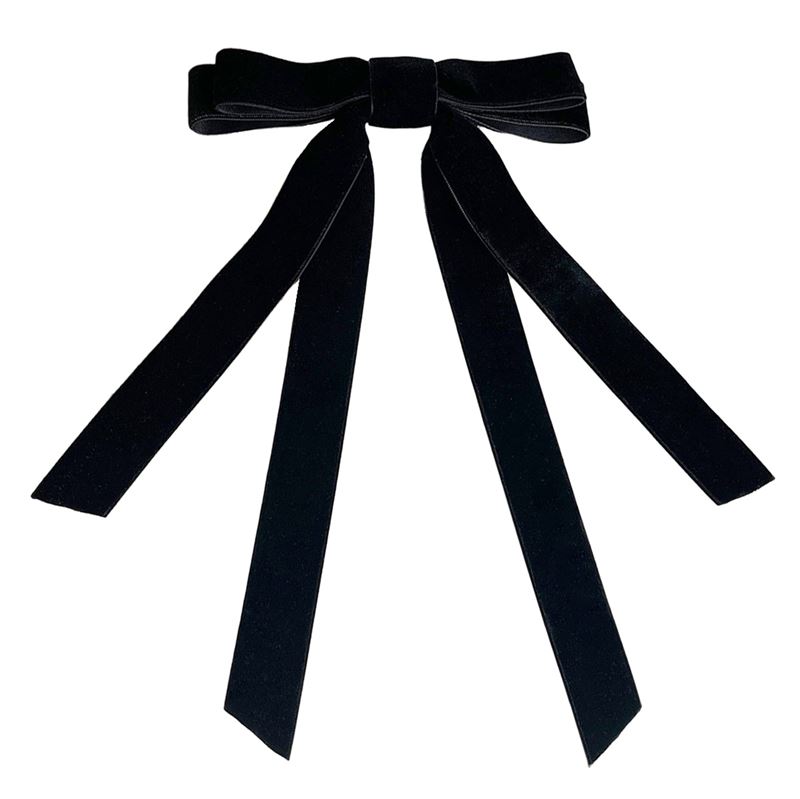 SOHO Vania Velvet Schleifen Haarspange Schwarz Damen