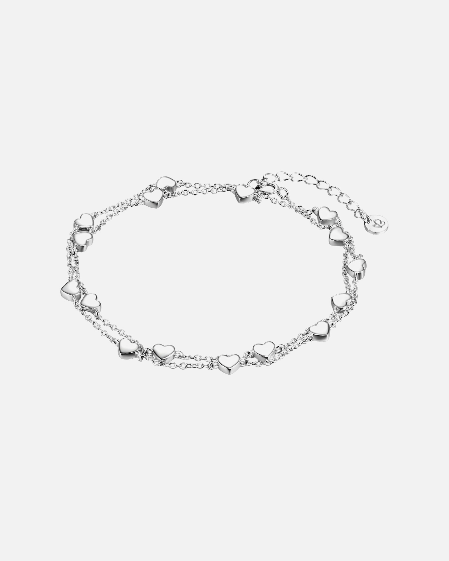 Armband für Weiblich Glanzstücke München Armband Herz aus Sterling Silber in silber 36,0 cm Basislänge + 3,0 cm Verlängerung