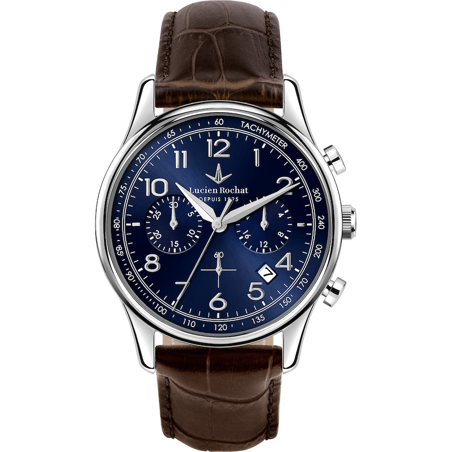 Lucien Rochat Uhren-Set inkl. Wechselarmband Edelstahl blau, braun Herren