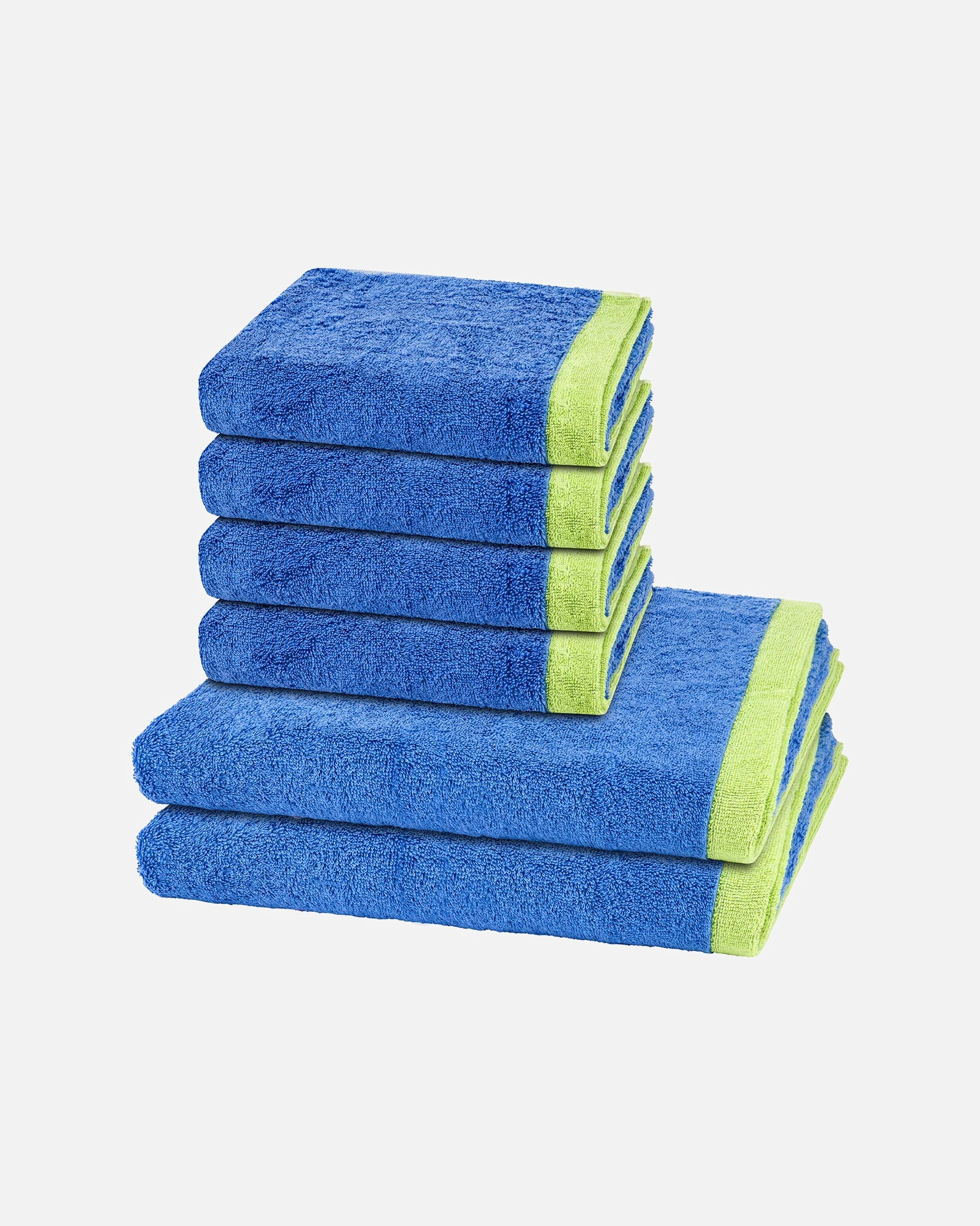 Handtuch für Unisex Cawö Handtuch-Set Lifestyle Splash (6-teilig) Capri / pistazie