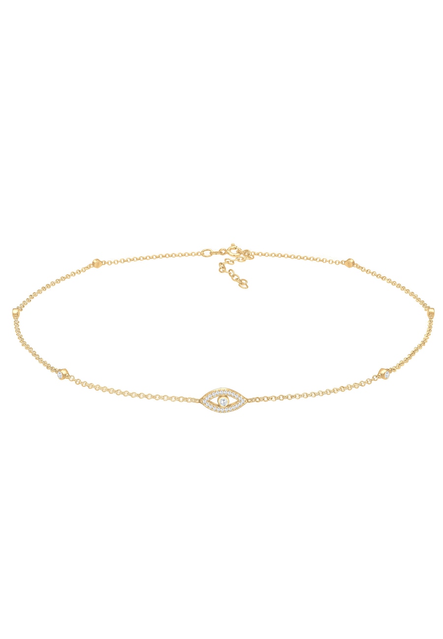 Elli Choker Evil Eye Zirkonia Kristalle 925 Silber 36 Damen