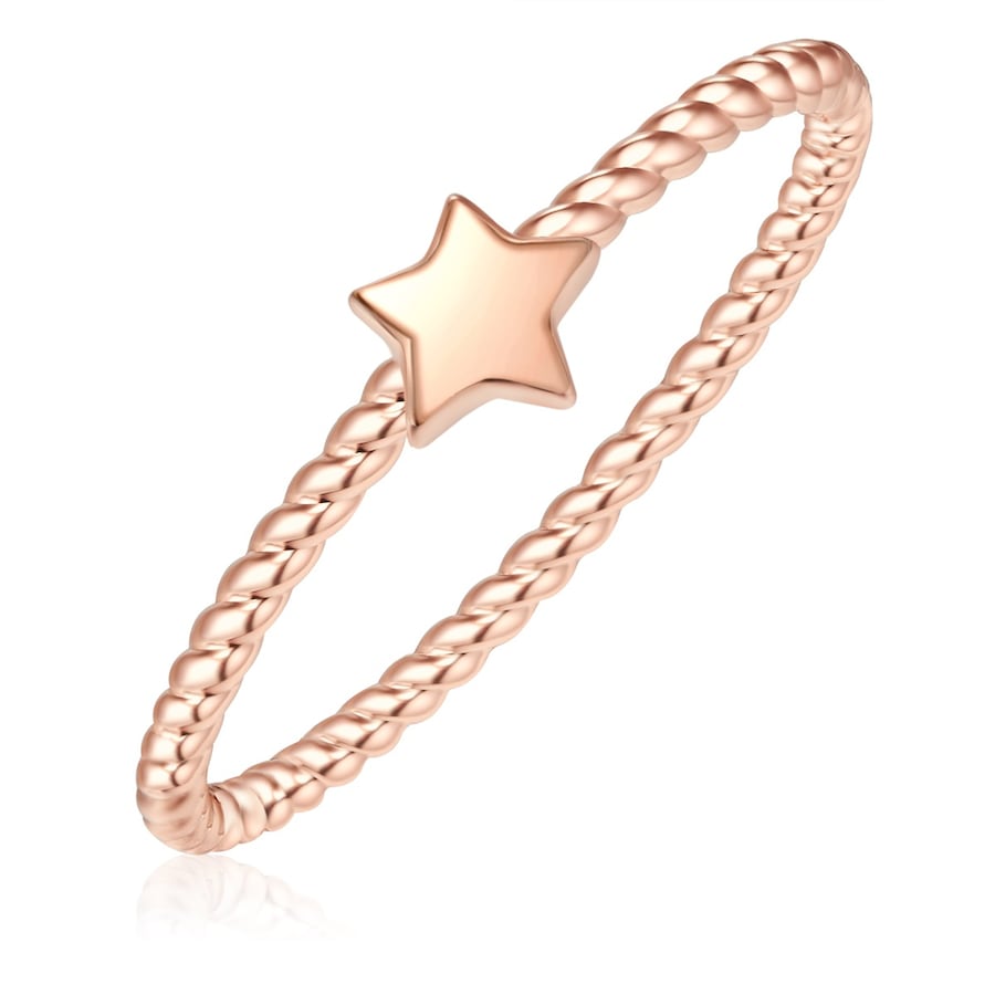 Glanzstücke München Ring Stern Sterling Silber in Roségold 52 Damen