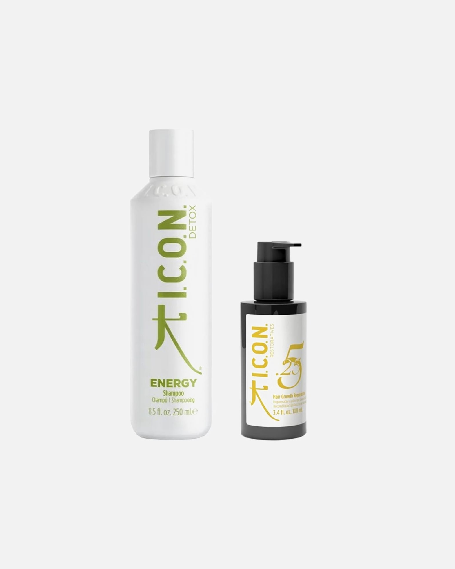 Haarpflegeset für Unisex ICON ENERGY Shampoo + 5.25 HAIR GROWTH REPLENISHER Set 1 Stück