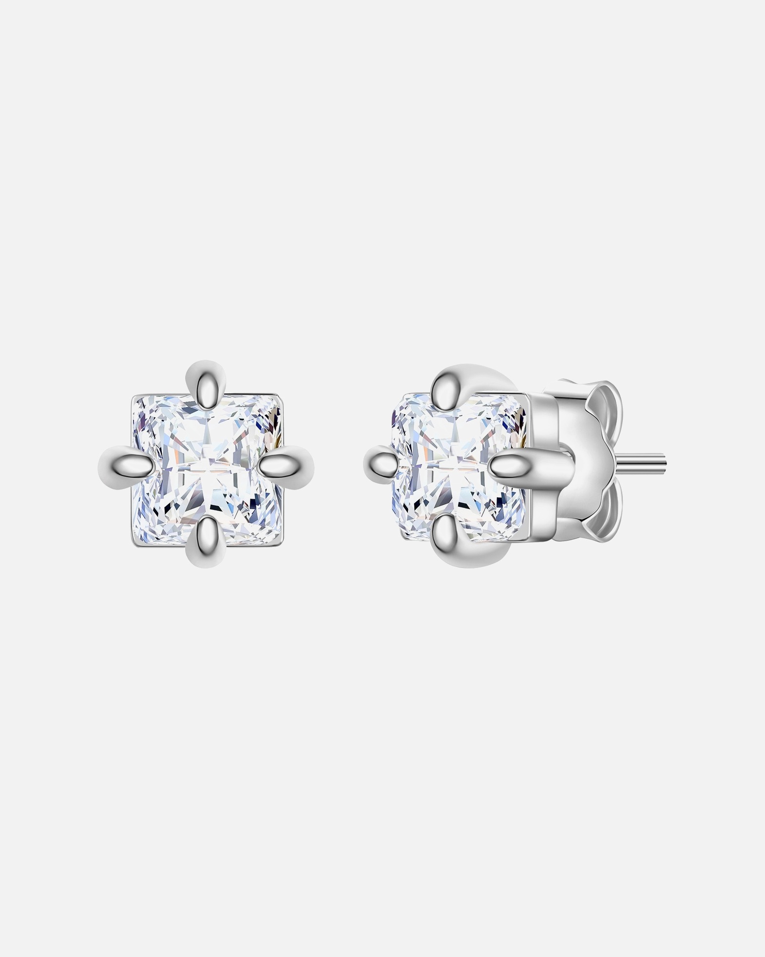 Ohrringe für Weiblich Glanzstücke München Ohrstecker aus Sterling Silber in Silber mit Zirkonia 5,5 mm
