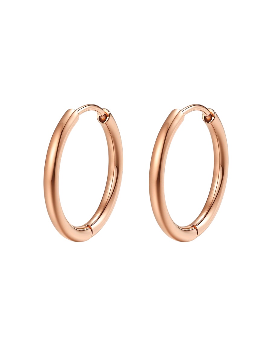 Hey Happiness Klassische Creolen – 18 K vergoldet & wasserfest 10 mm Nude Damen