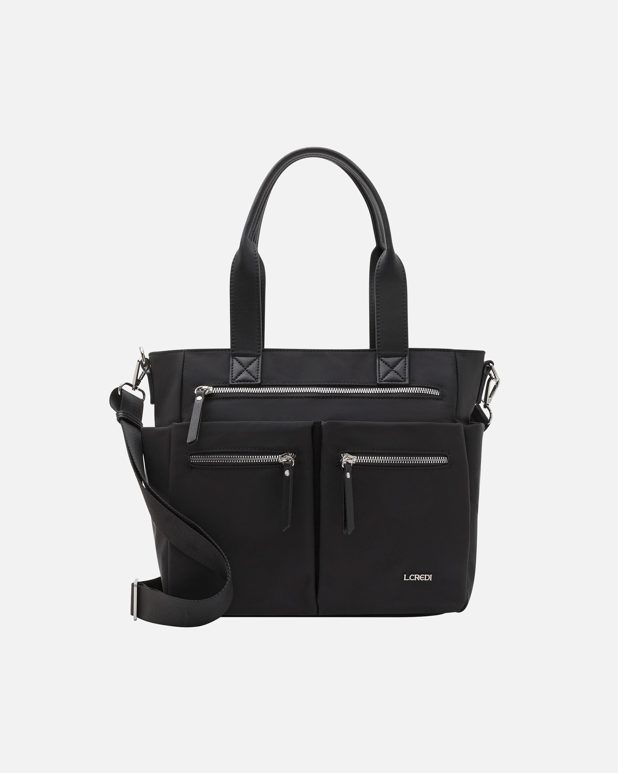 Clutch für Weiblich L.CREDI Odeta Schultertasche schwarz
