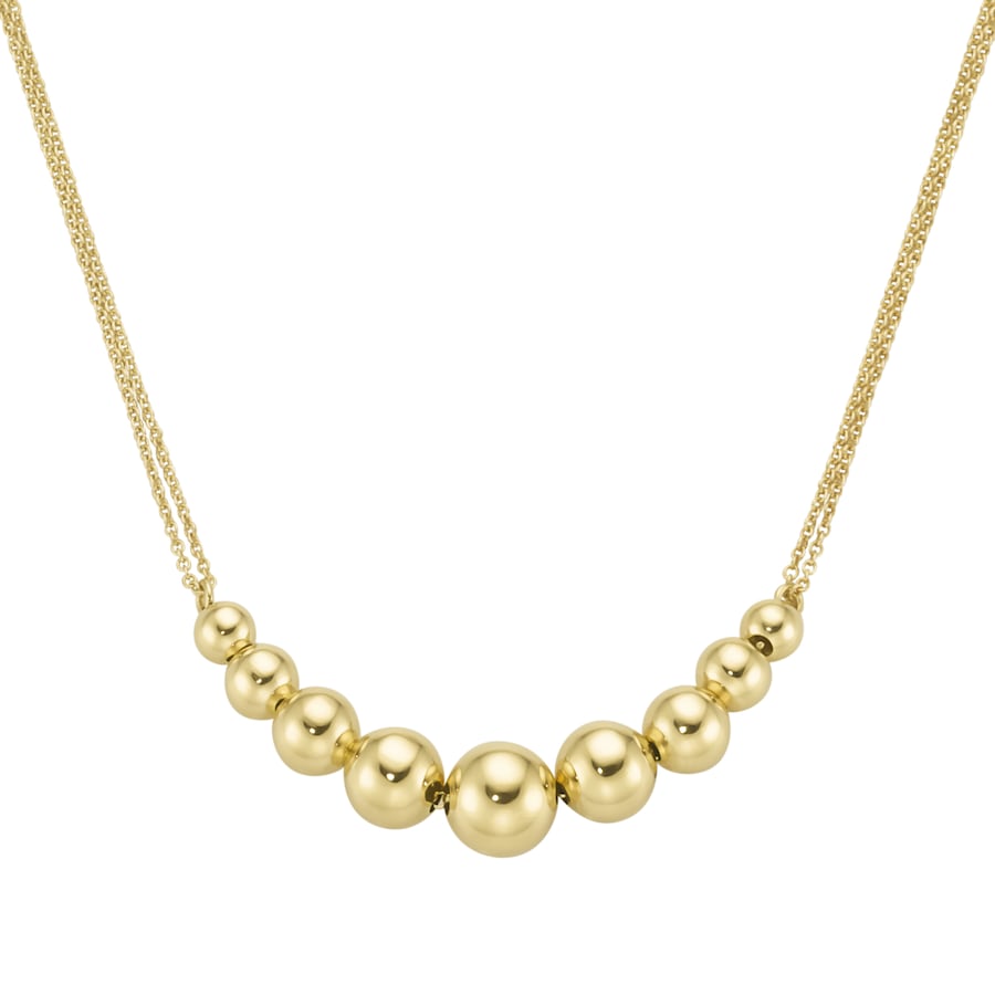 Smart Jewel Collier Mittelteil mit Kugeln, Silber 925 45 cm Gold