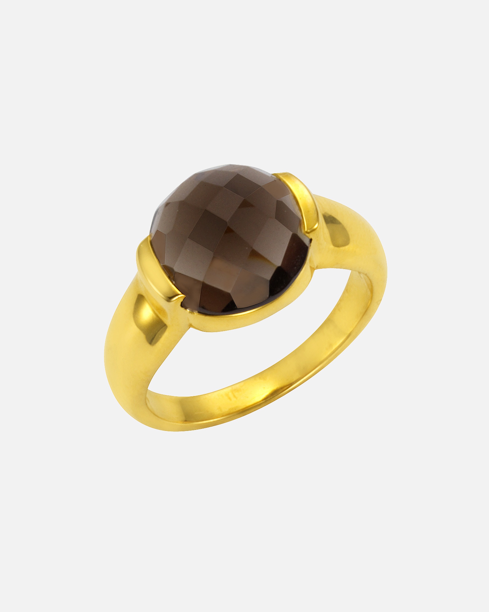 Ring für Weiblich Jamelli Ring 925/- Sterling Silber Rauchquarz braun 054 (17,2)