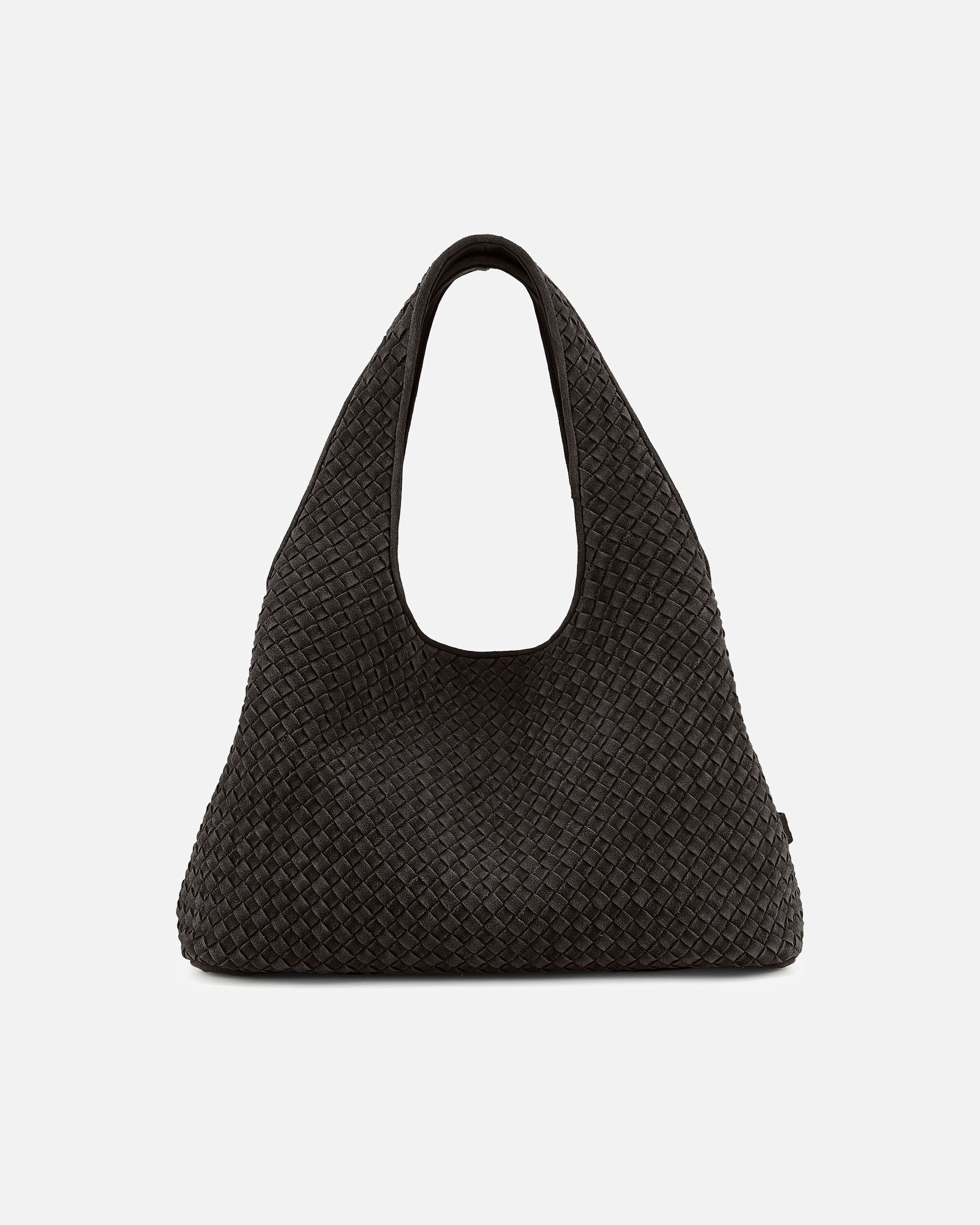 Tasche für Weiblich LES VISIONNAIRES Default Brand Line Paz Weave Schultertasche dark brown
