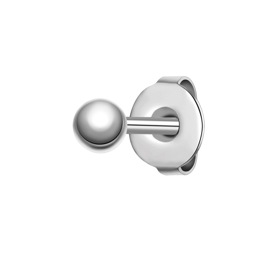 True Rebels Ohrstecker aus Edelstahl in Silber 3,9 mm Herren
