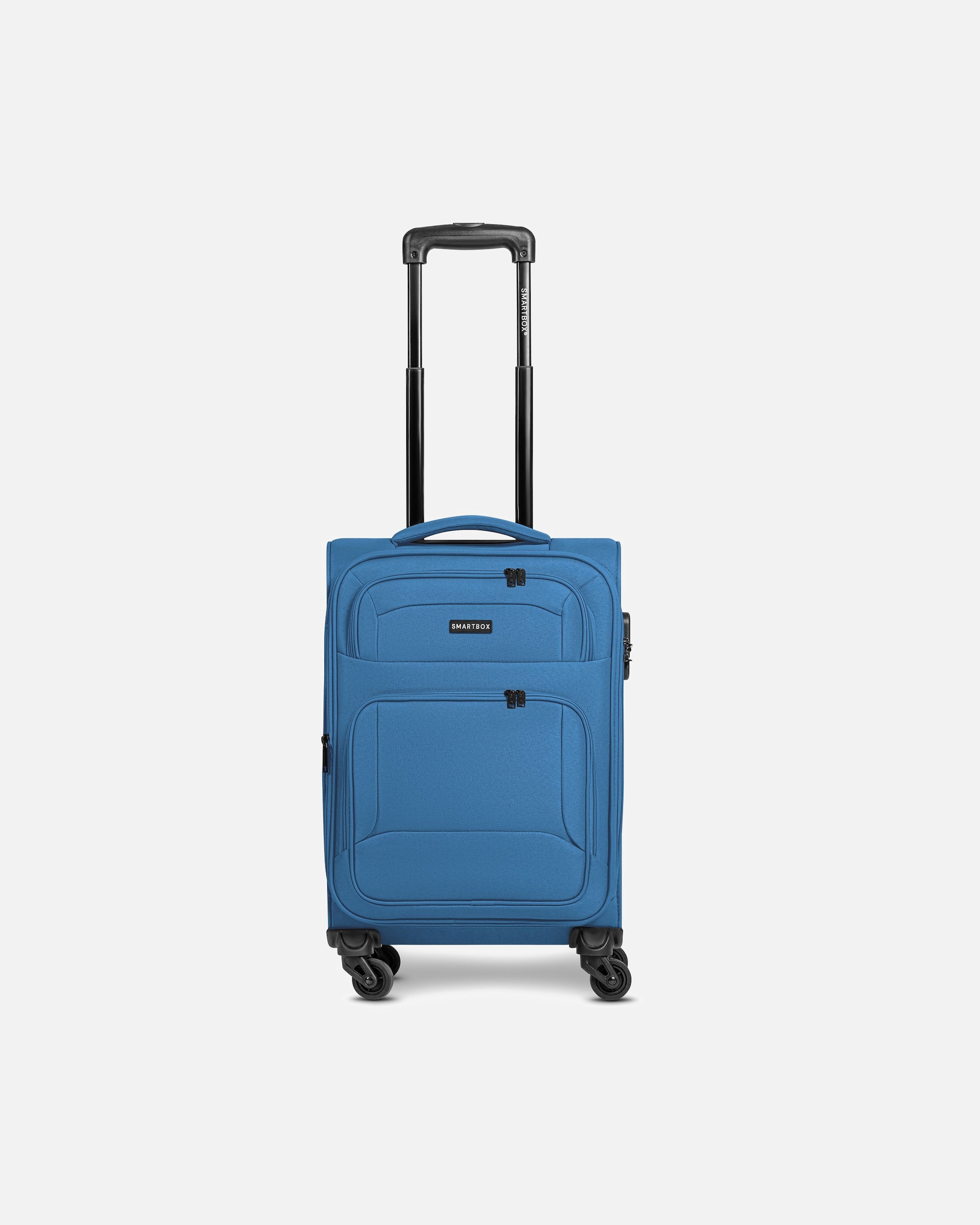 Handgepäckkoffer für Männlich Smartbox Default Brand Line Edition 04 4 Rollen Kabinentrolley 55 cm mit Dehnfalte slate-blue