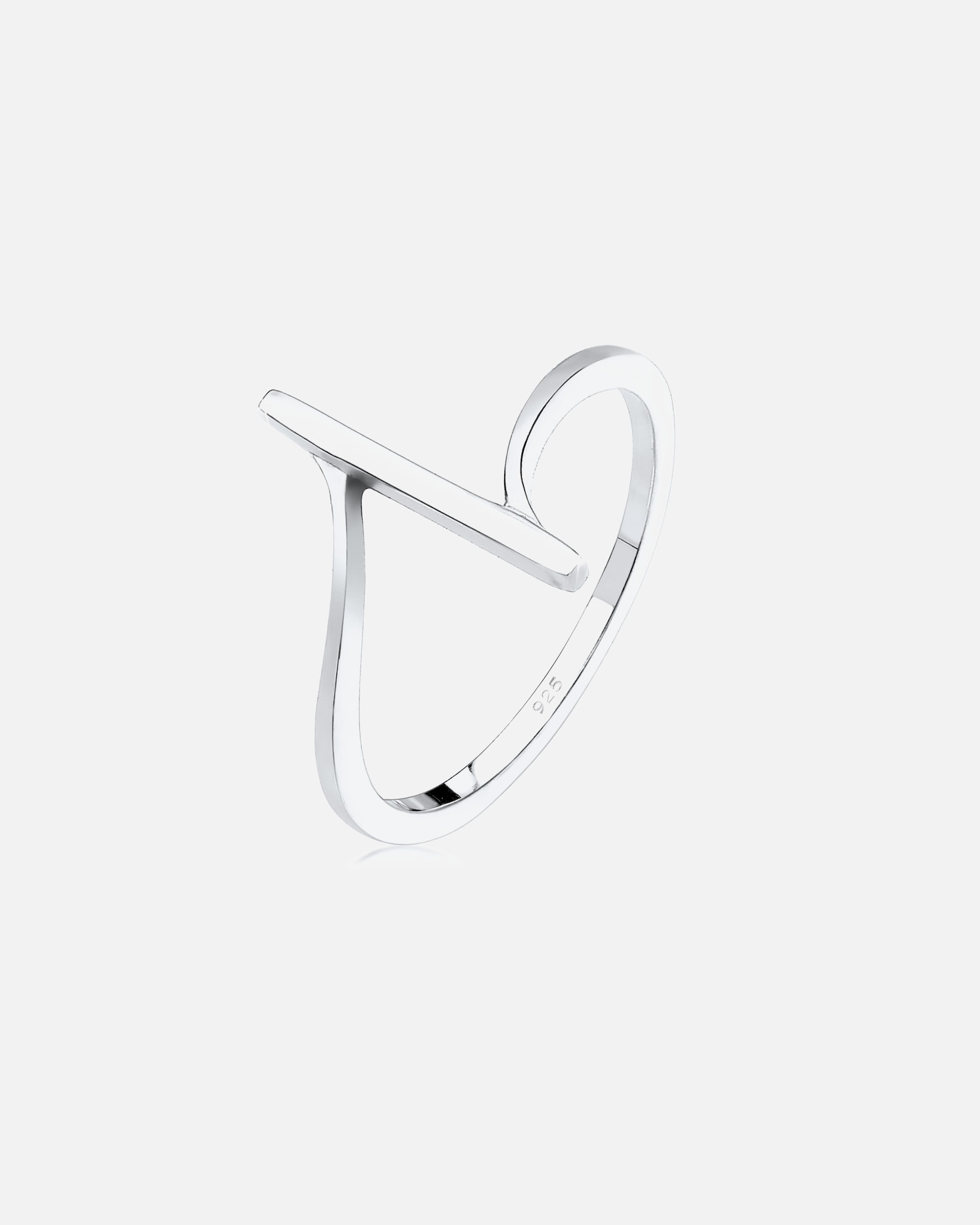 Ring für Weiblich Elli Bandring Geo Formen Cool Basic Minimal 925 Silber 54