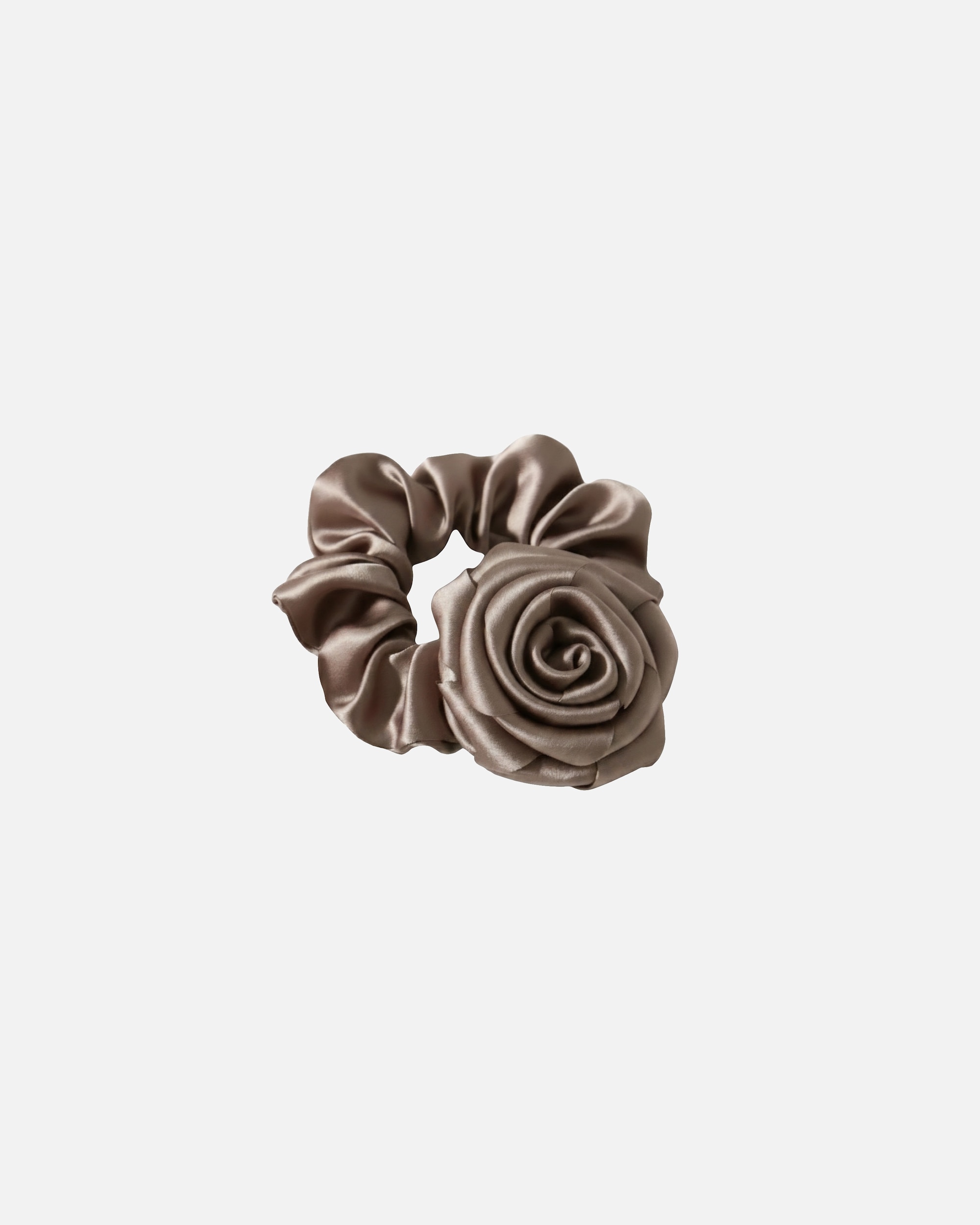 Haargummi für Unisex Filippa Firenze Haargummi Fiorina mit satinierter Rosenapplikation braun