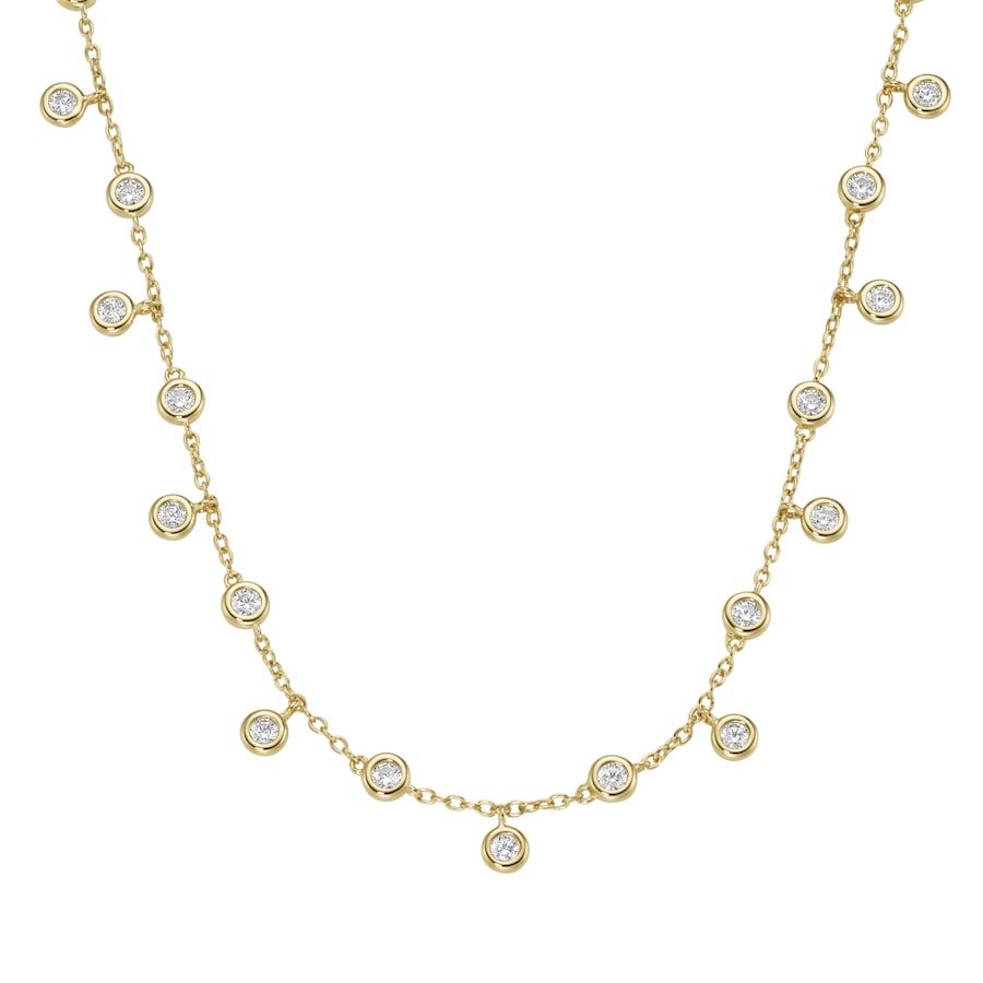 Smart Jewel Collier mit Zirkonia, Silber 925 Gold
