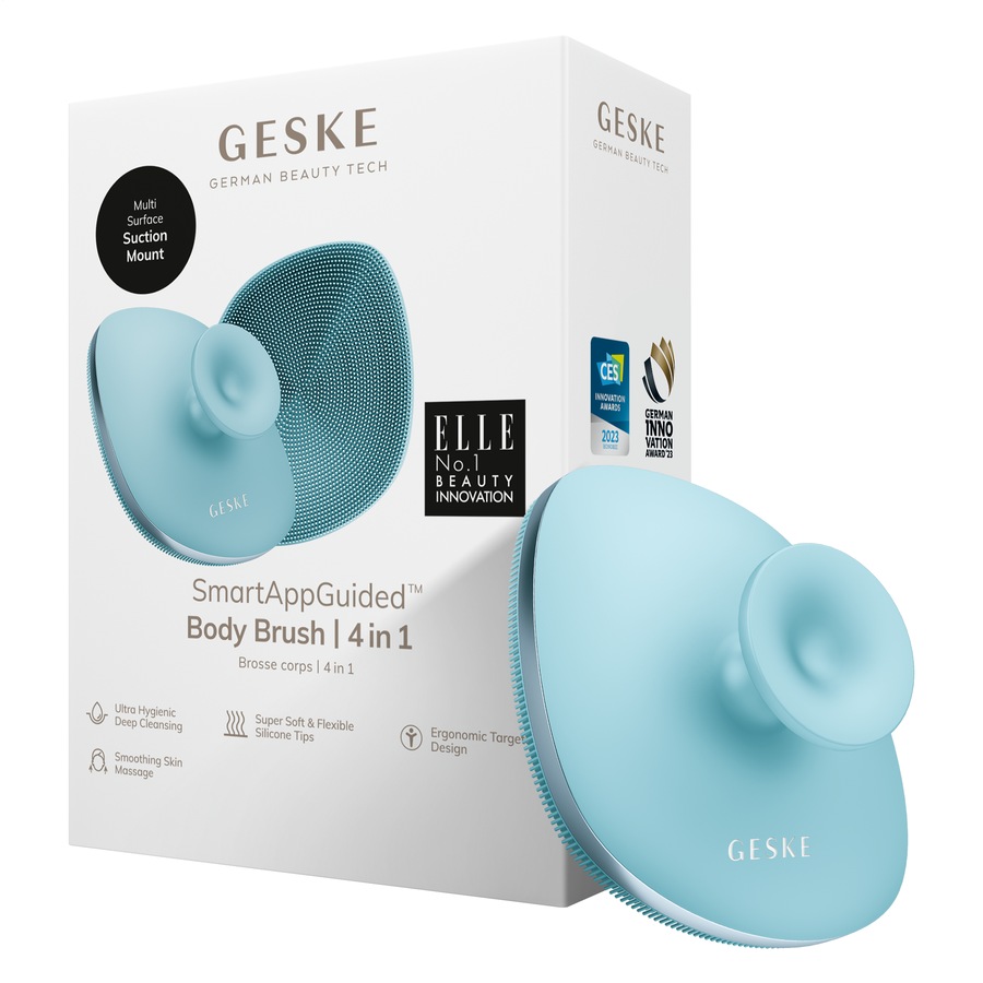 GESKE Body Brush | 4 in 1 Design mit Metallring Reinigungsbürste Turquoise