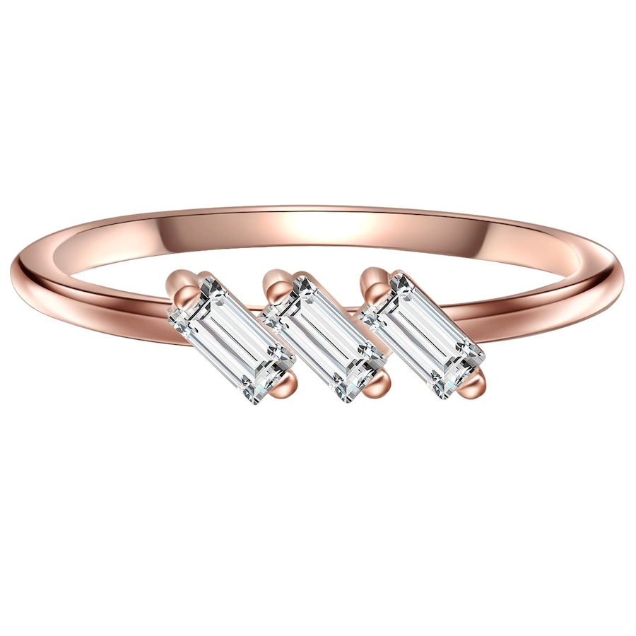 Glanzstücke München Ring Sterling Silber Bergkristall in Roségold 56 Damen