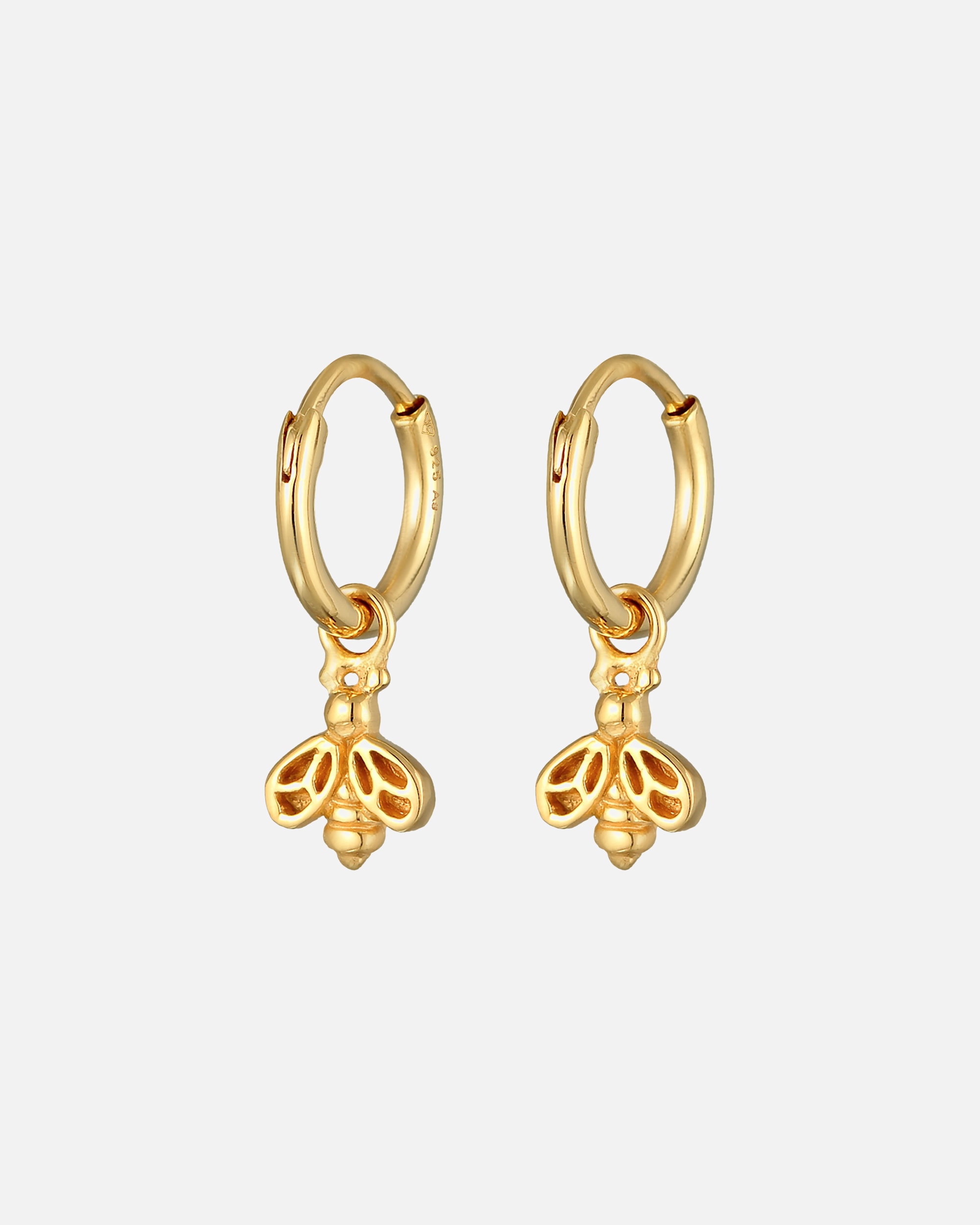 Ohrringe für Weiblich Elli Creolen Biene Tier Anhänger 925 Silber OneSize