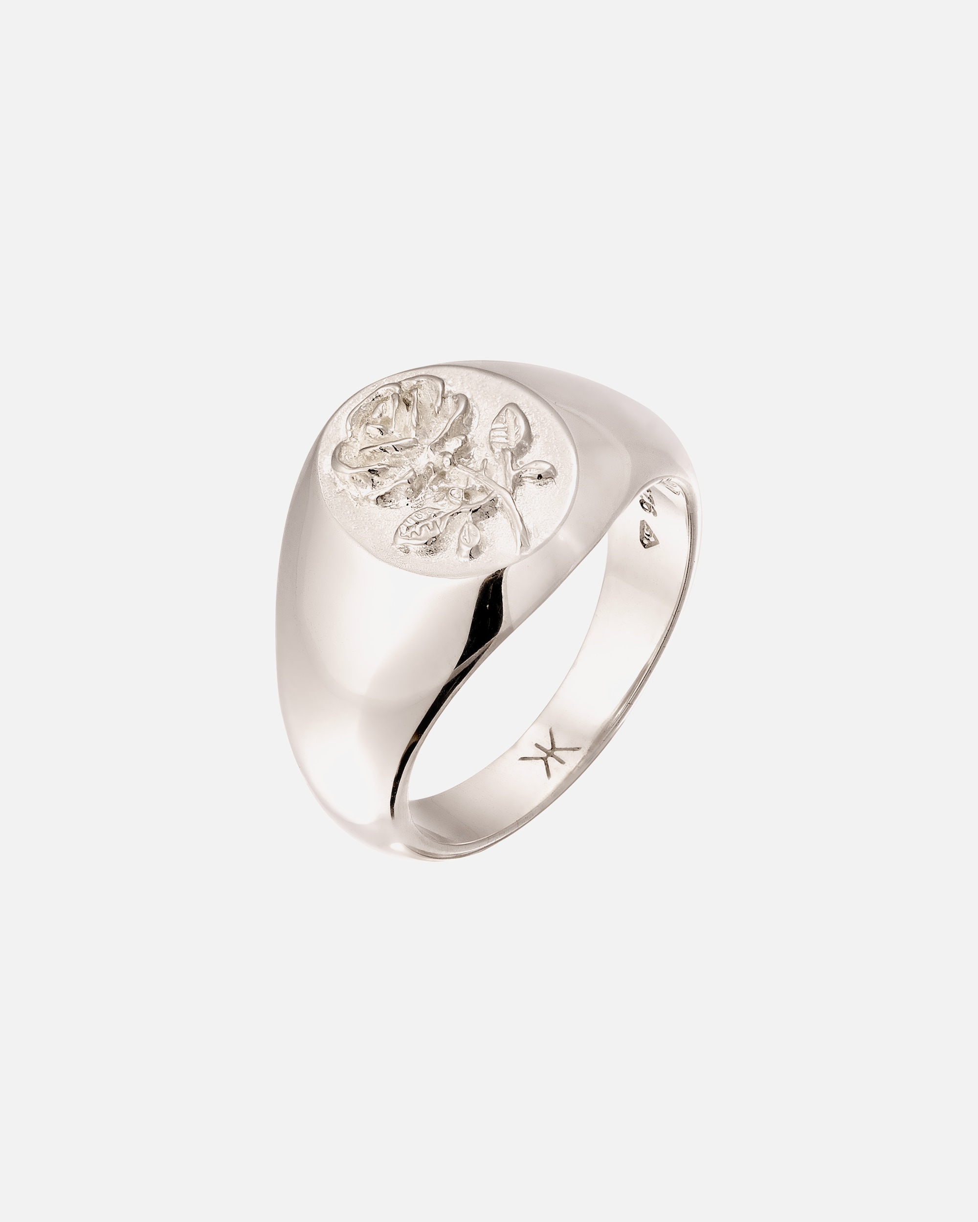 Ring für Männlich KUZZOI Siegelring Rose 925 Sterling Silber 60