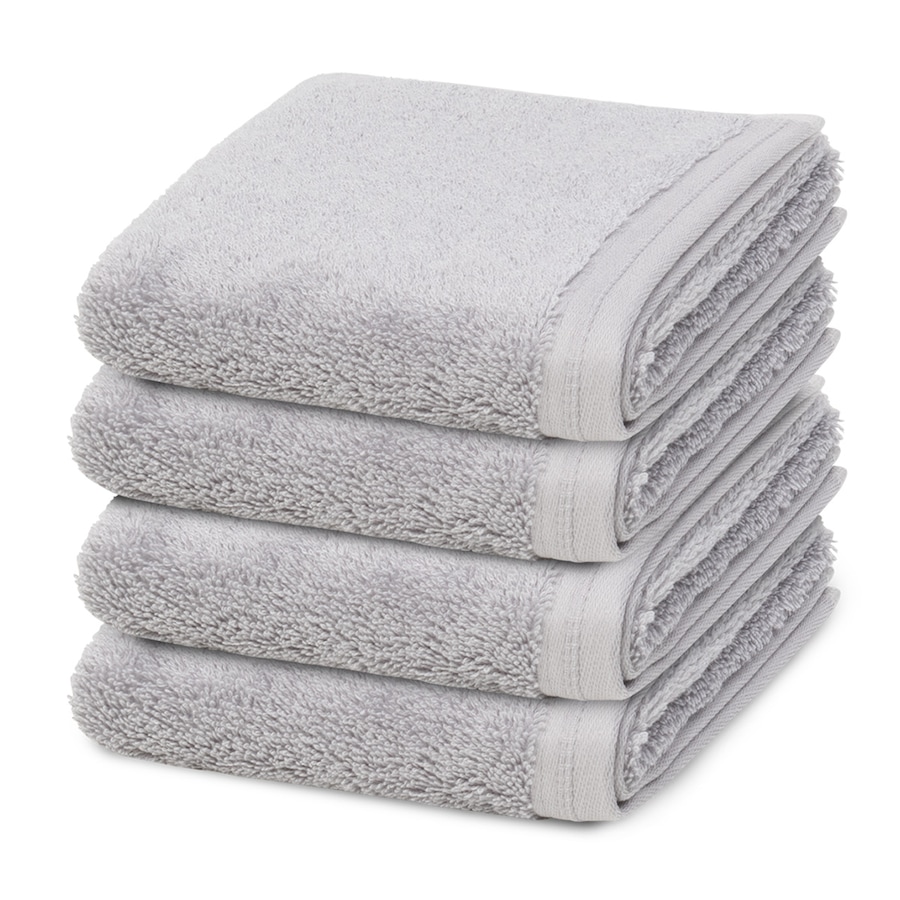 Vossen Vegan Life 4er Set Gästetuch Shadow Silber