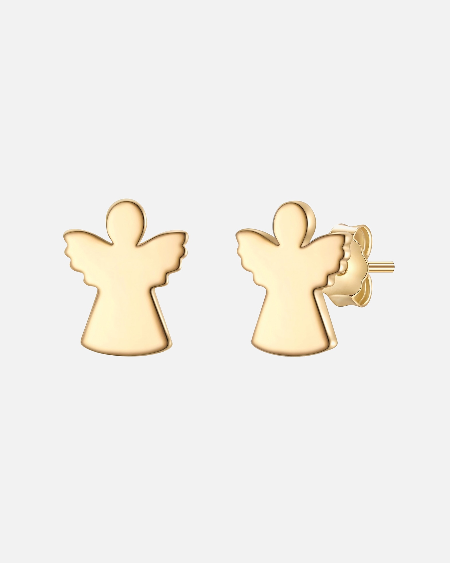 Ohrringe für Weiblich Glanzstücke München Ohrstecker Engel aus Sterling Silber in gelbgold 7,9 mm