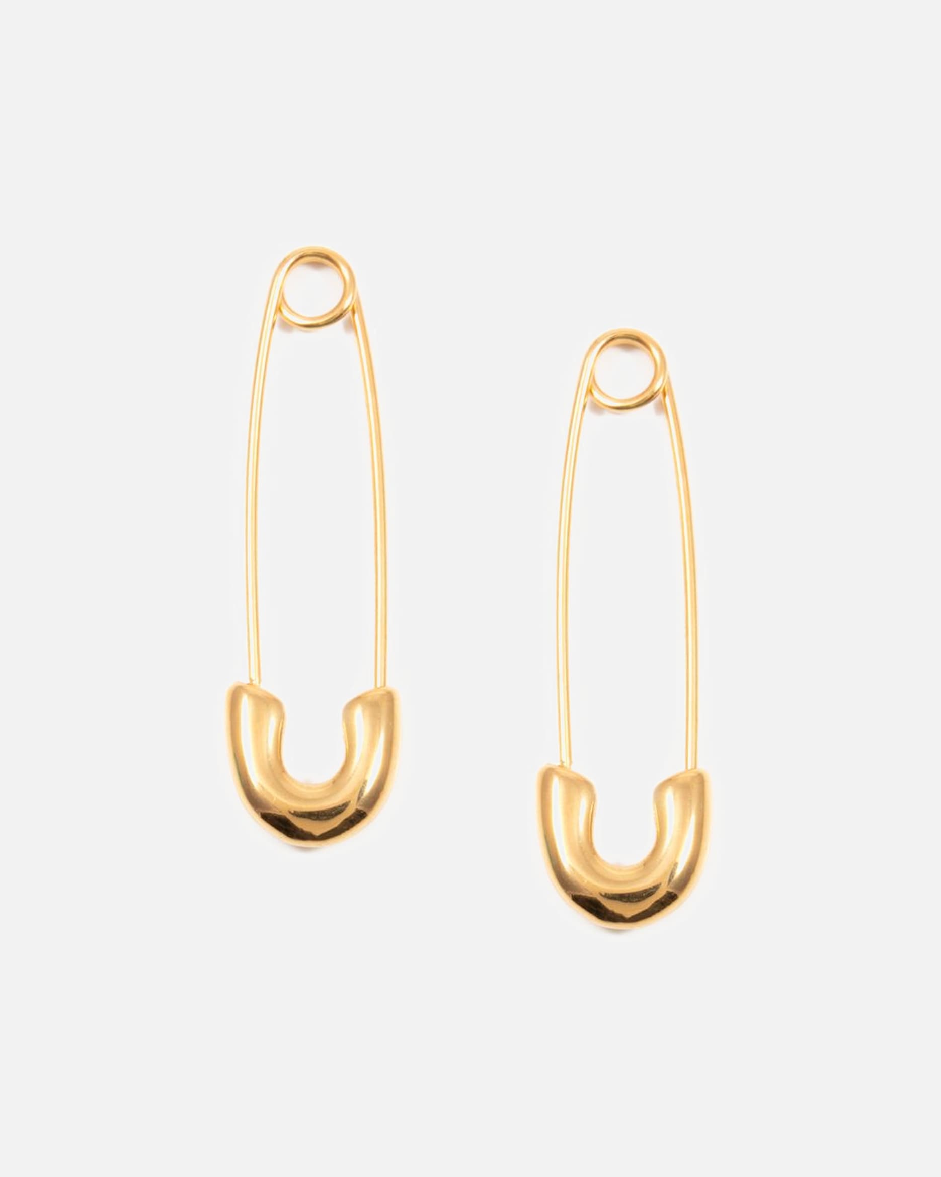 Ohrringe für Weiblich Hey Happiness Default Brand Line Sicherheitsnadel-Ohrringe aus Edelstahl Gold